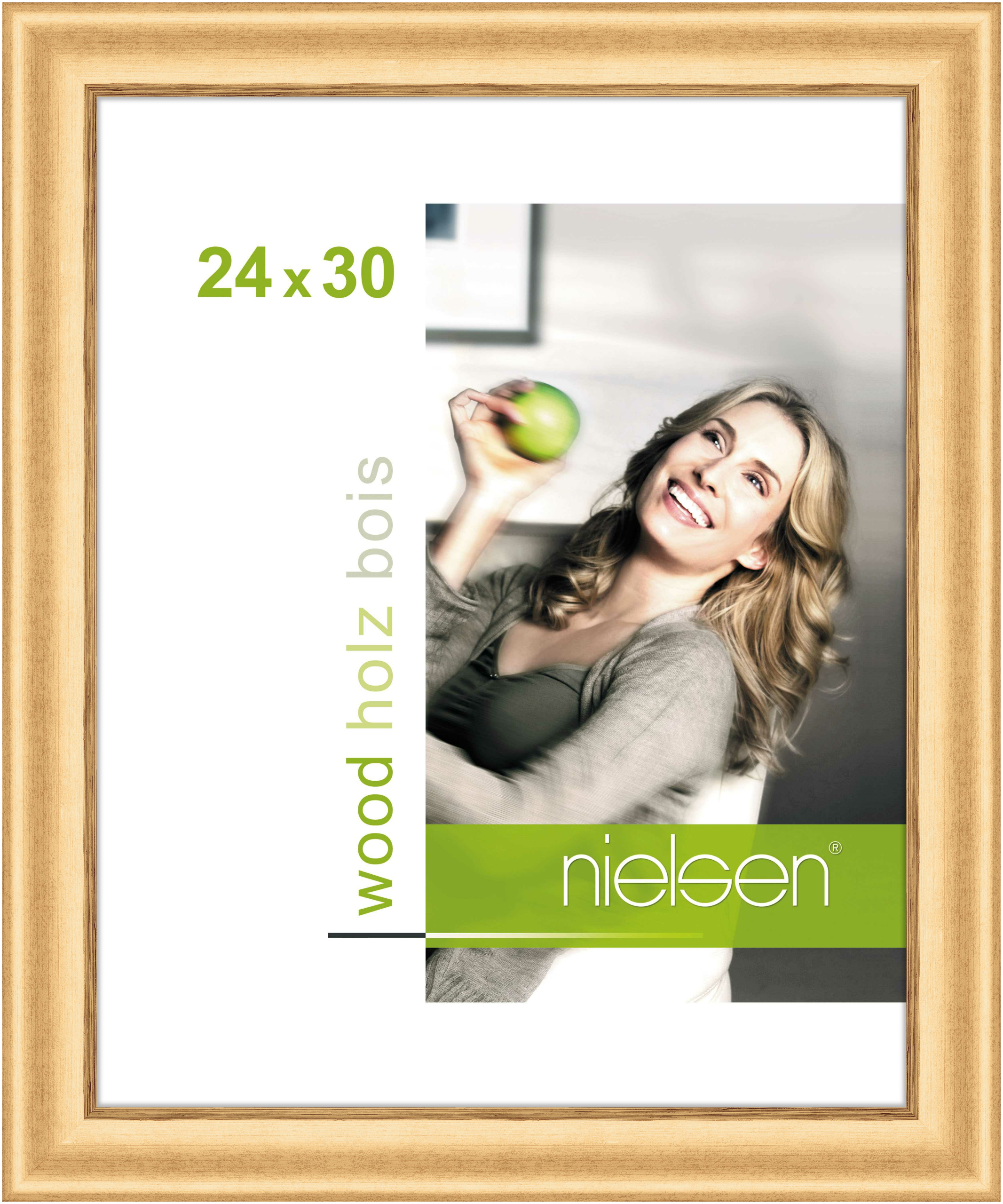 nielsen Holz Bilderrahmen Derby, 24x30 cm, Gold