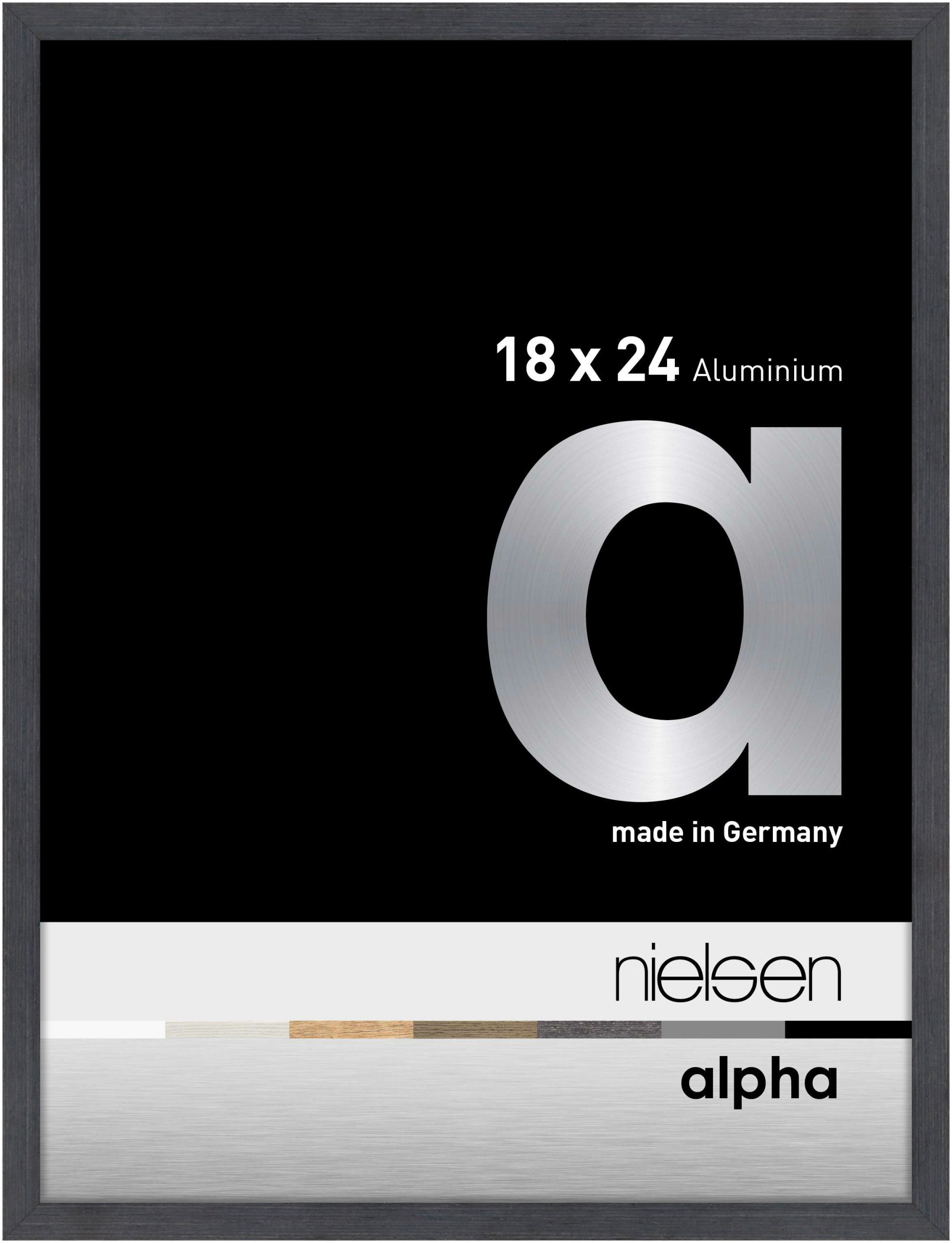nielsen Aluminium Bilderrahmen Alpha, 18x24 cm, Grau