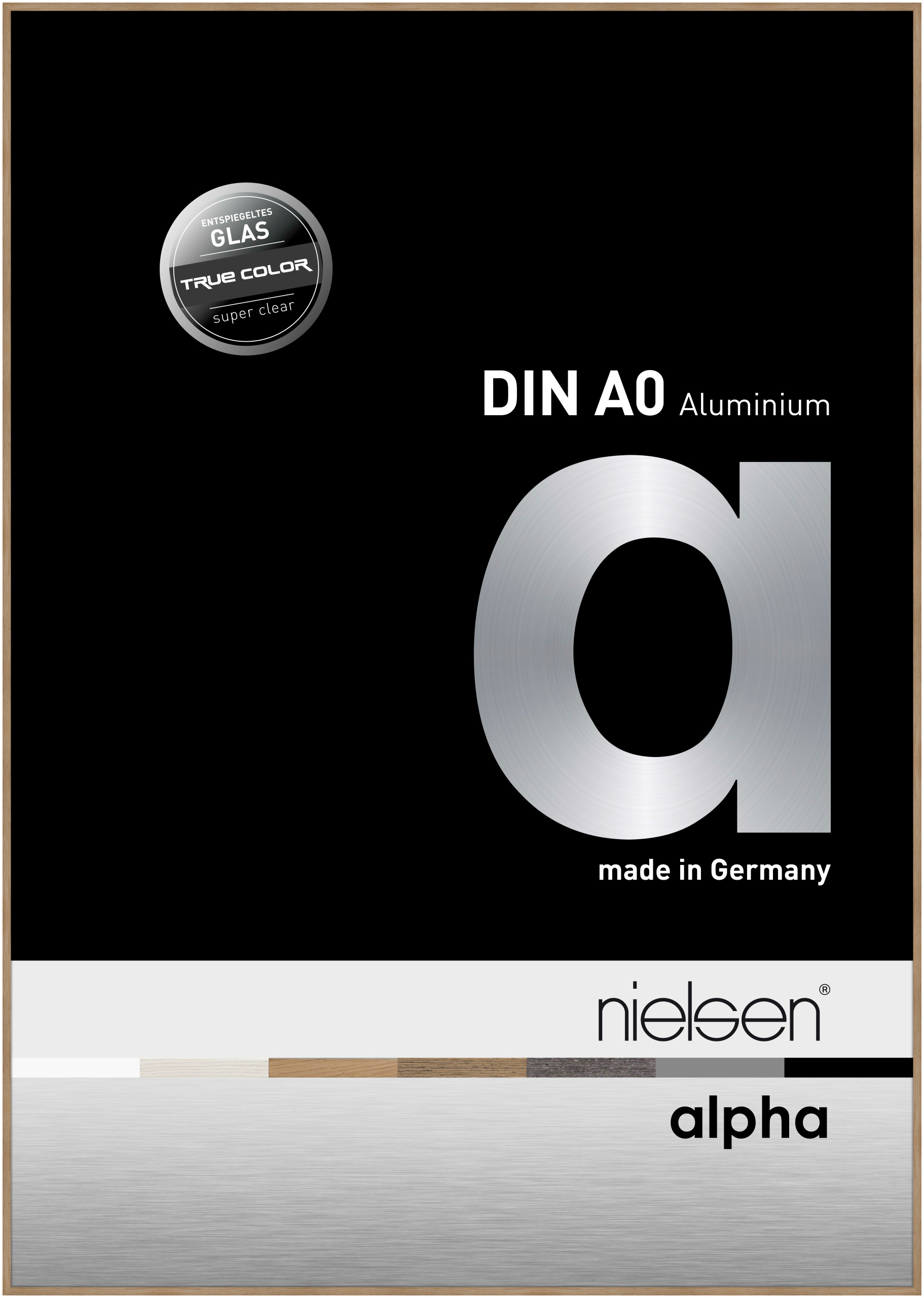 nielsen Aluminium Bilderrahmen Alpha True Color, 84,1x118,9 cm (A0), Eiche