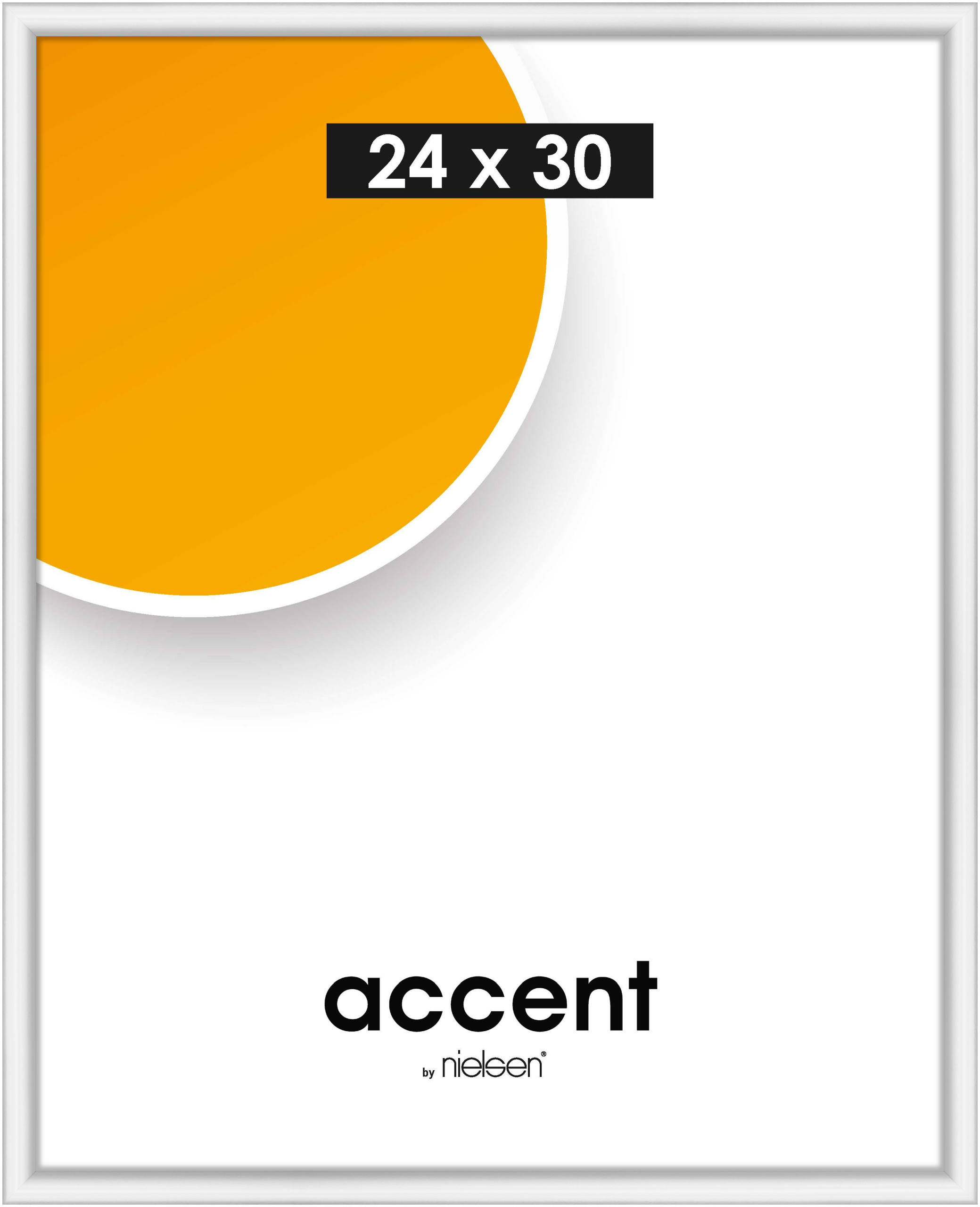 accent by nielsen Kunststoff Bilderrahmen Colorado Uni, 24x30 cm, Weiß