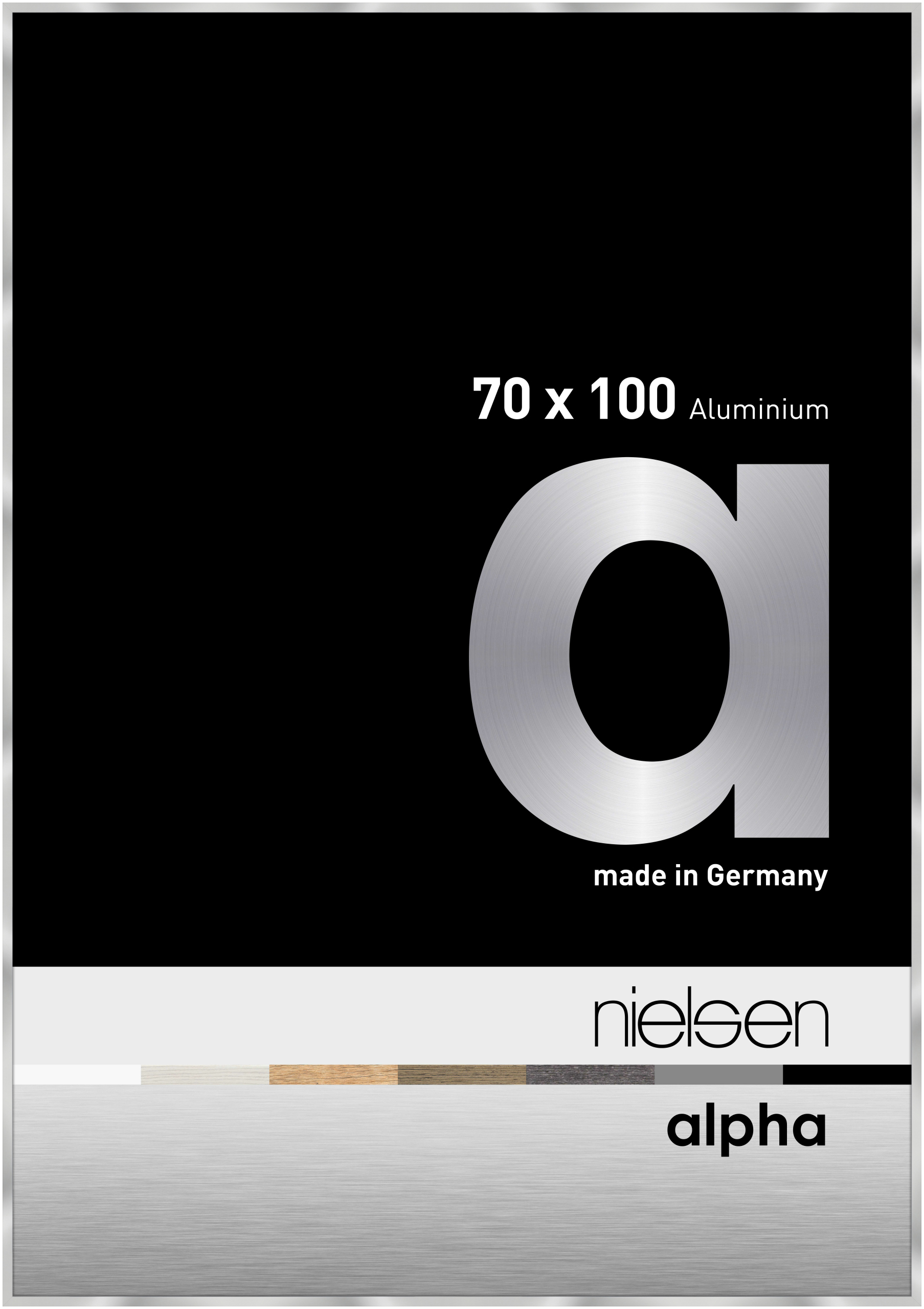 nielsen Aluminium Bilderrahmen Alpha, 70x100 cm, Silber