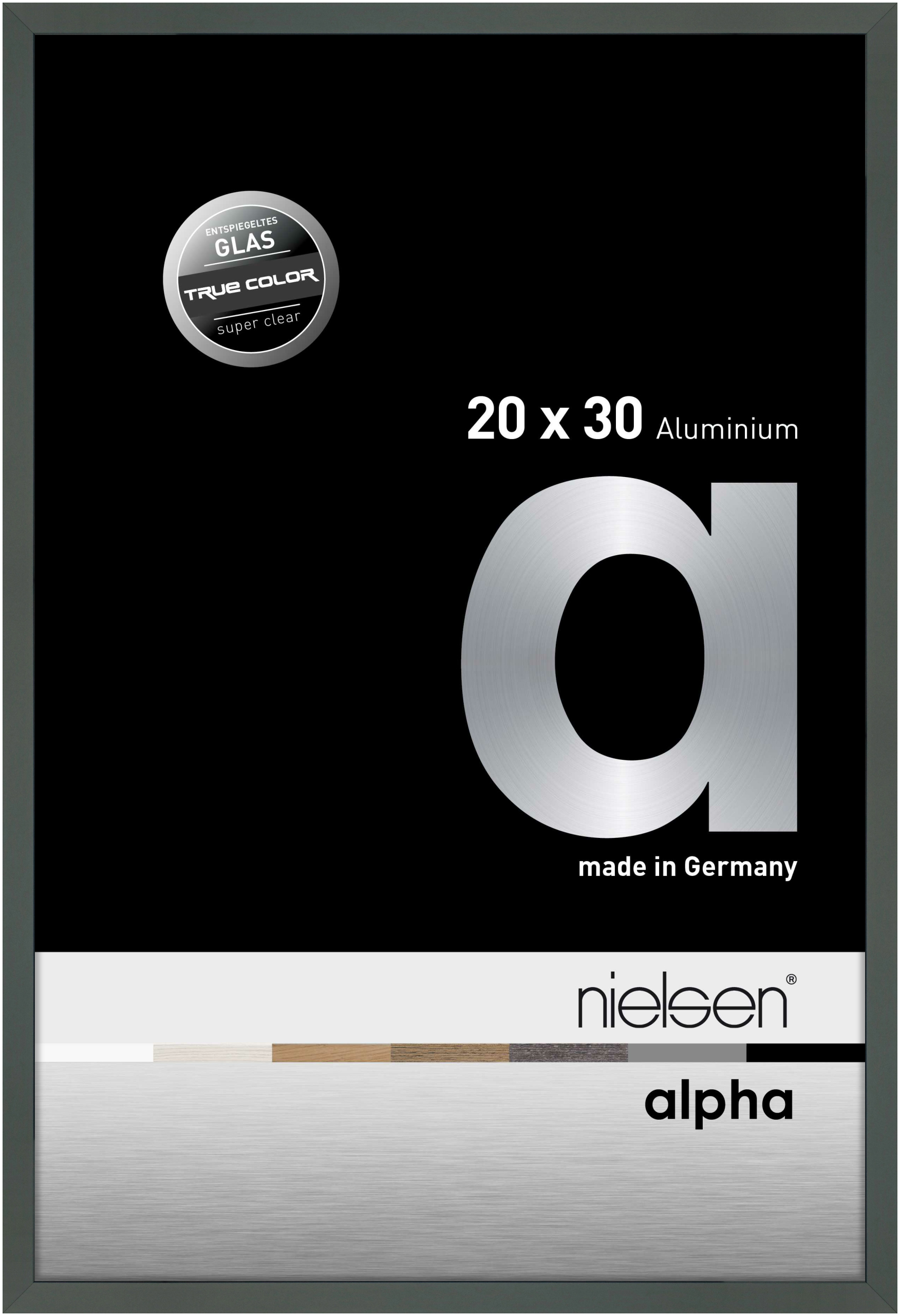nielsen Aluminium Bilderrahmen Alpha True Color, 20x30 cm, Platin