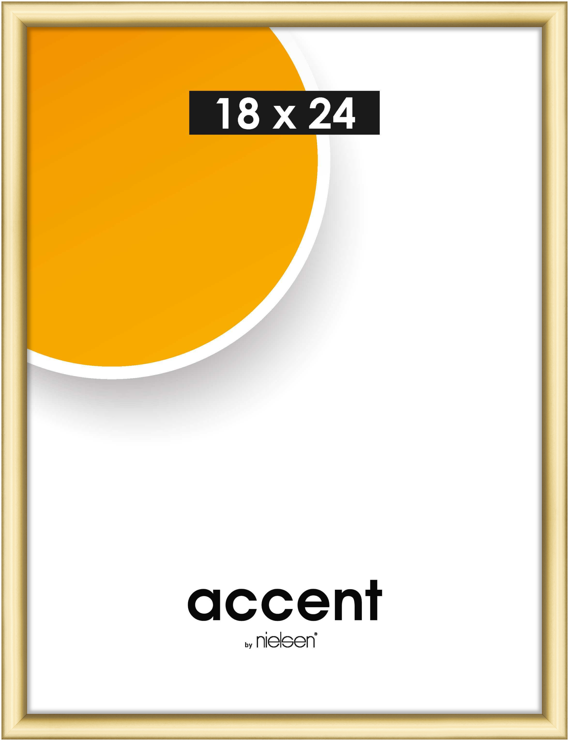 accent by nielsen Kunststoff Bilderrahmen Colorado Uni, 18x24 cm, Gold