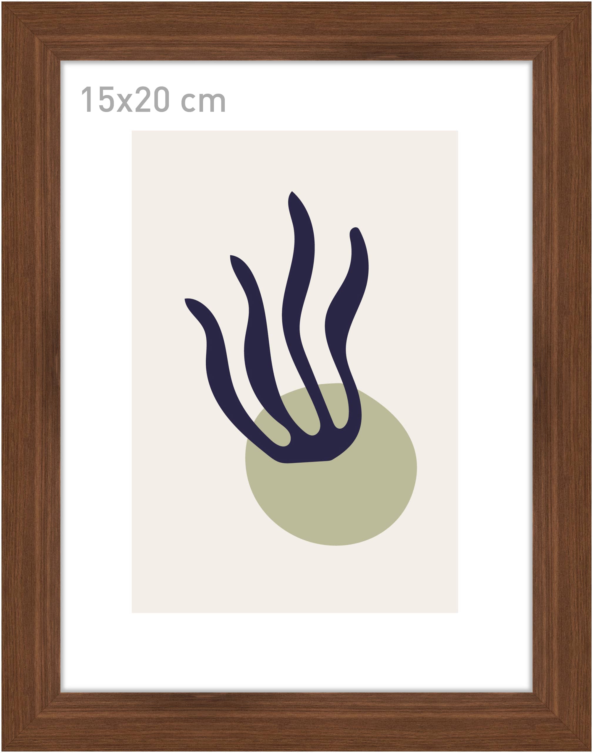 accent by nielsen Holz Bilderrahmen Velino, Walnuss, 15 x 20 cm