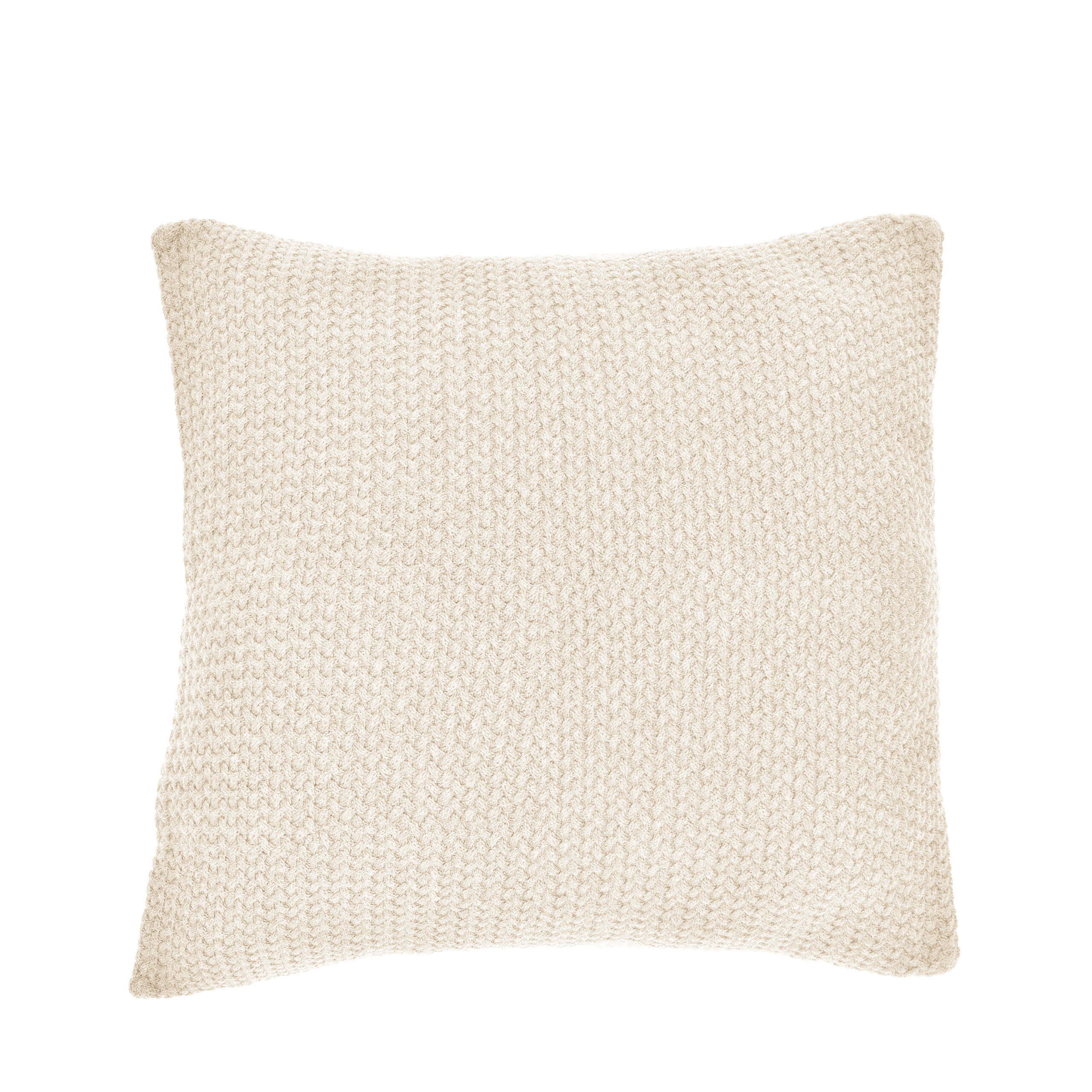 nielsen HOME Kissenbezug Kian gestrickt,50x50 cm, Creme Weiß, 100% Baumwolle, Strick, OEKO-TEX Standard 100