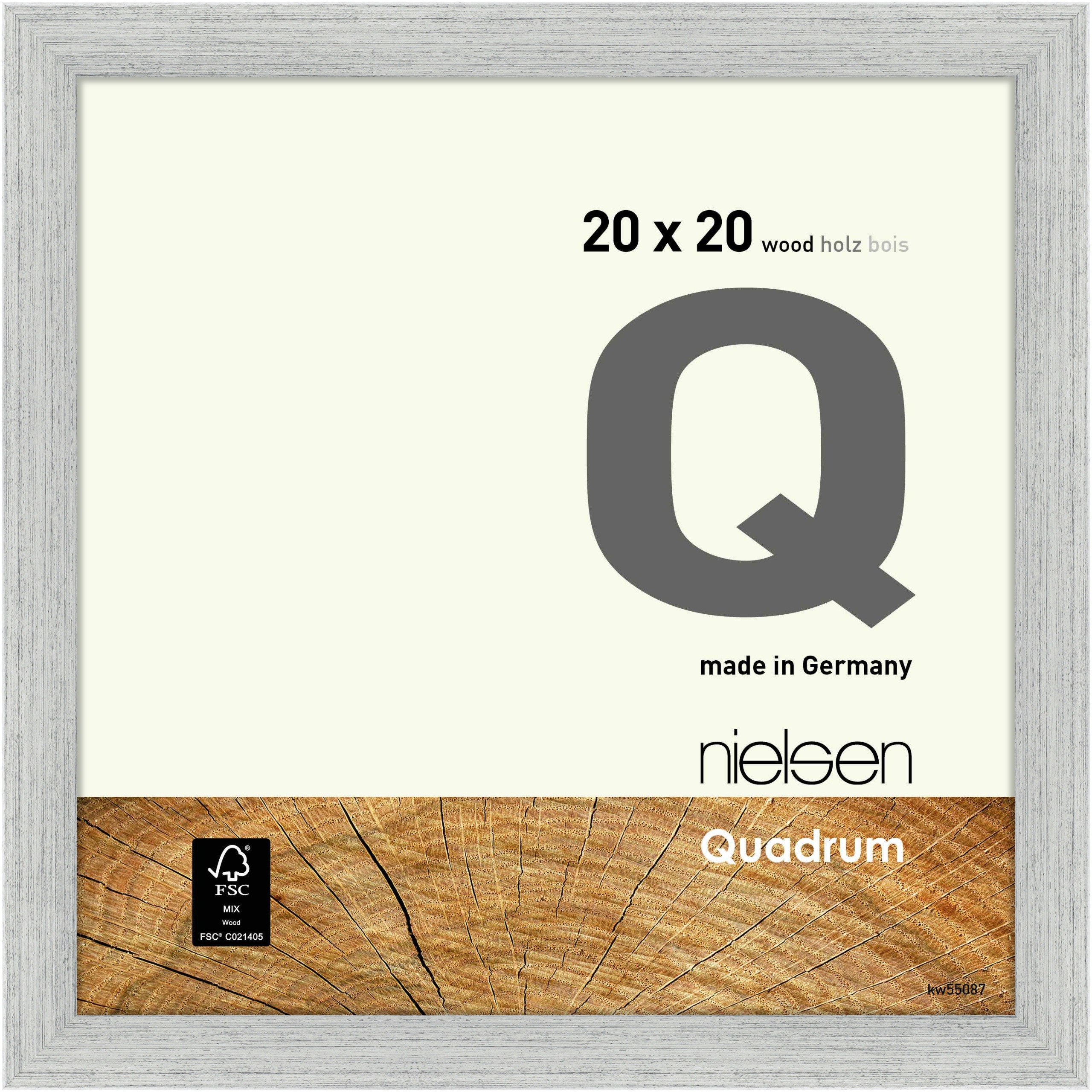nielsen Holz Bilderrahmen Quadrum, 20x20 cm, Silber
