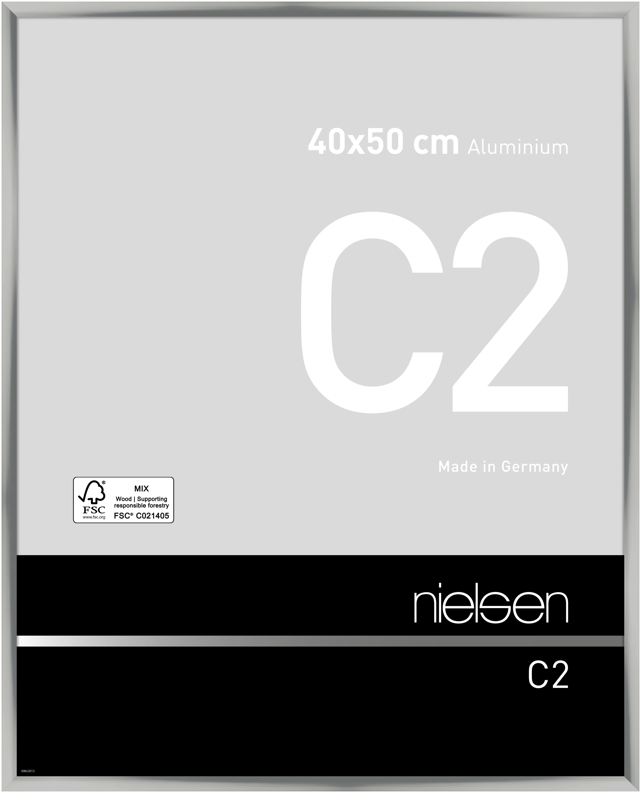 nielsen Aluminium Bilderrahmen C2, 40x50 cm, Silber