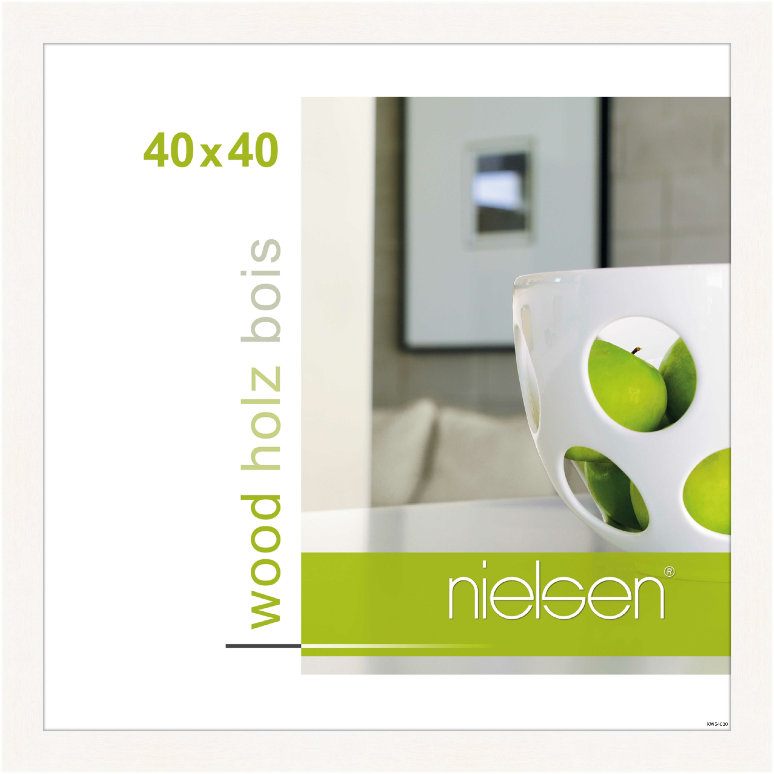 nielsen Holz Bilderrahmen Essential, 40x40 cm, Weiß