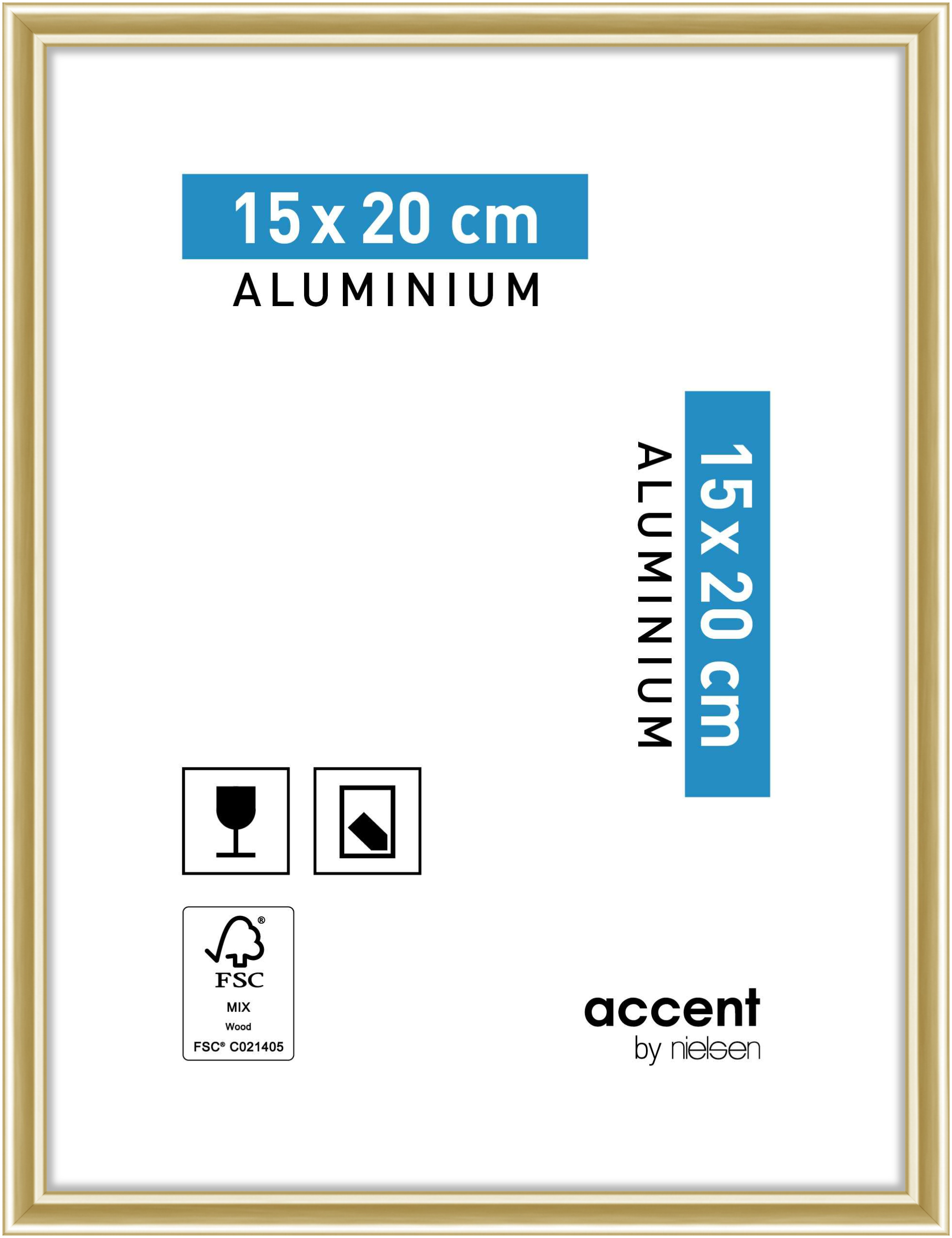 accent by nielsen Aluminium Bilderrahmen Accent, 15x20 cm, Gold