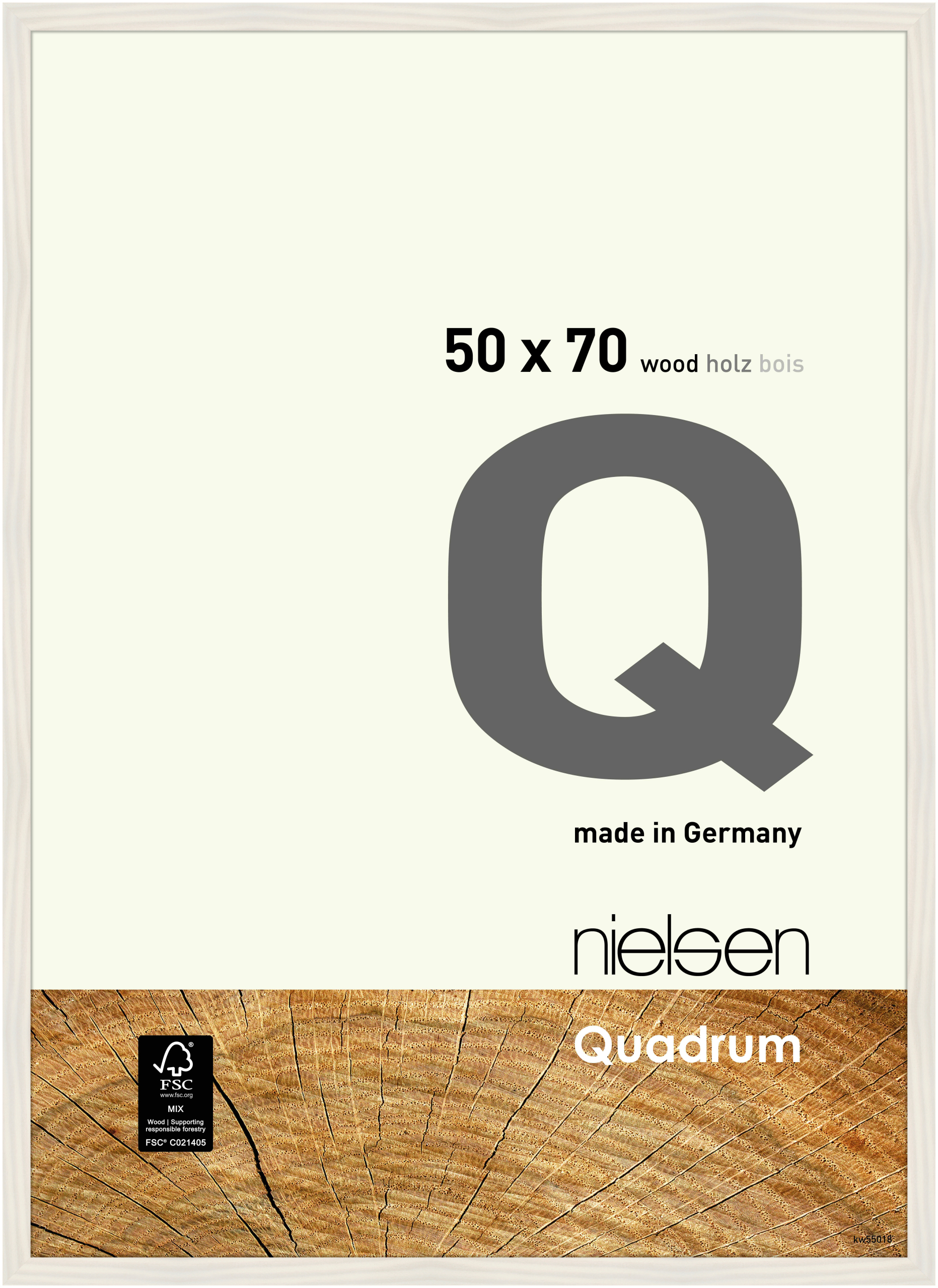 nielsen Holz Bilderrahmen Quadrum, 50x70 cm, Weiß