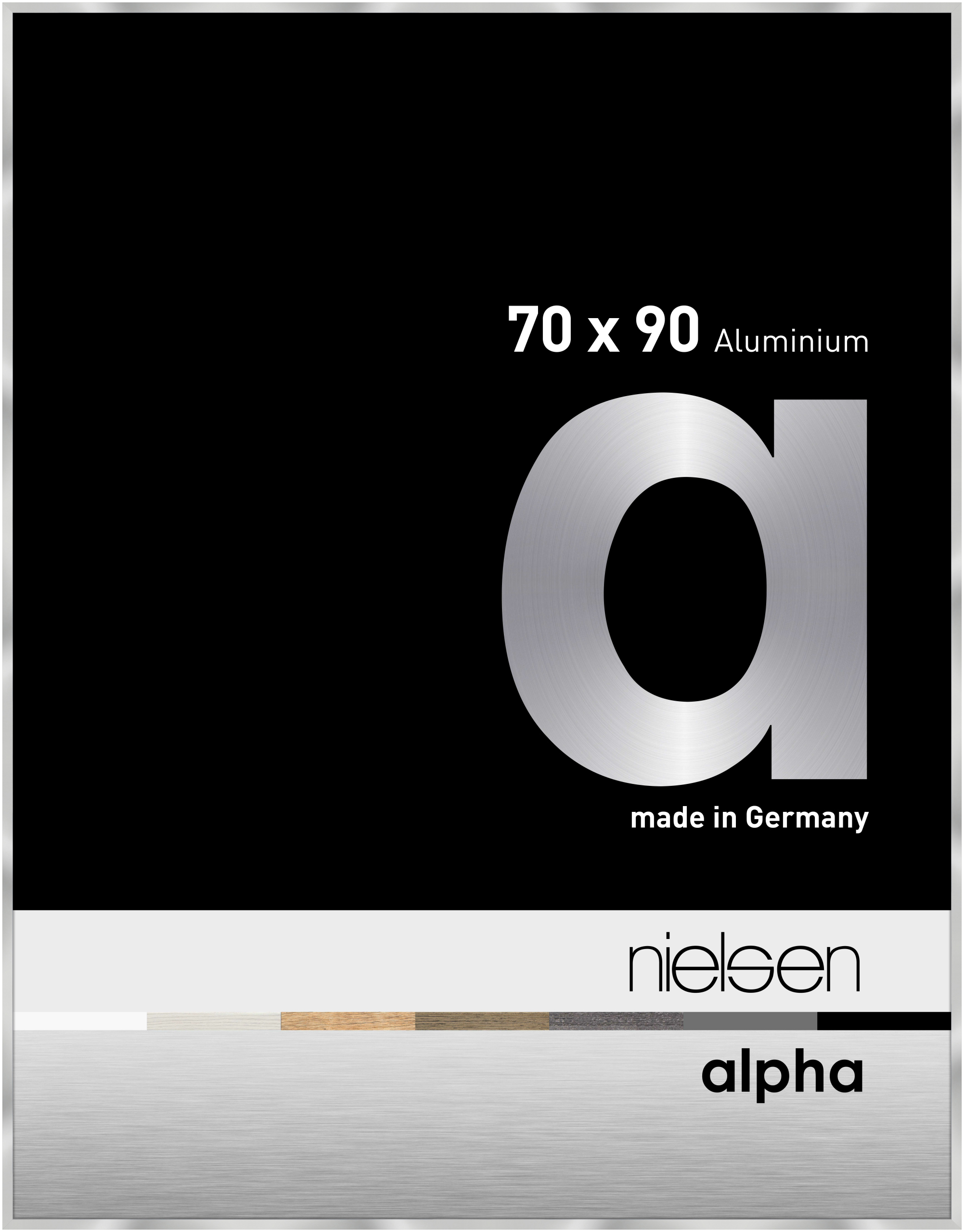 nielsen Aluminium Bilderrahmen Alpha, 70x90 cm, Silber