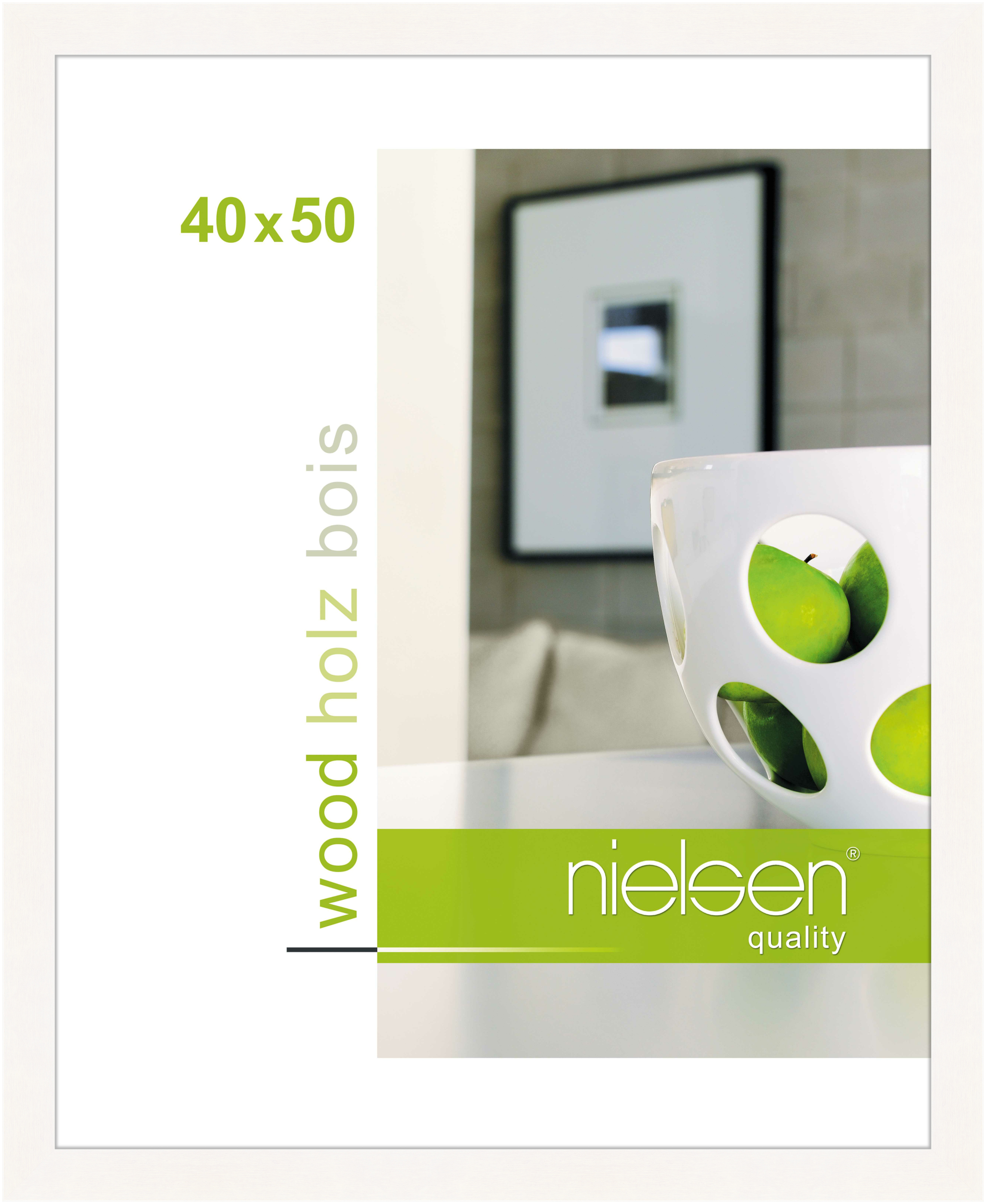 nielsen Holz Bilderrahmen Essential, 40x50 cm, Weiß