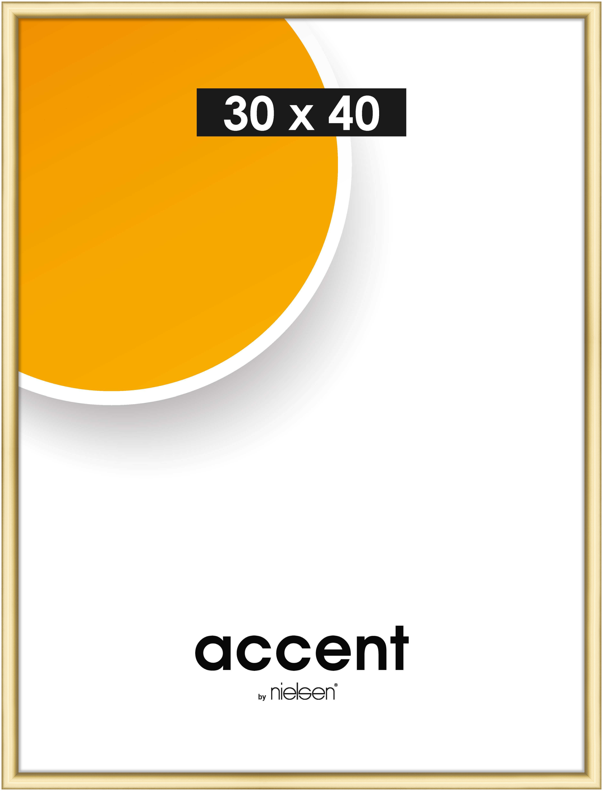 accent by nielsen Kunststoff Bilderrahmen Colorado Uni, 30x40 cm, Gold