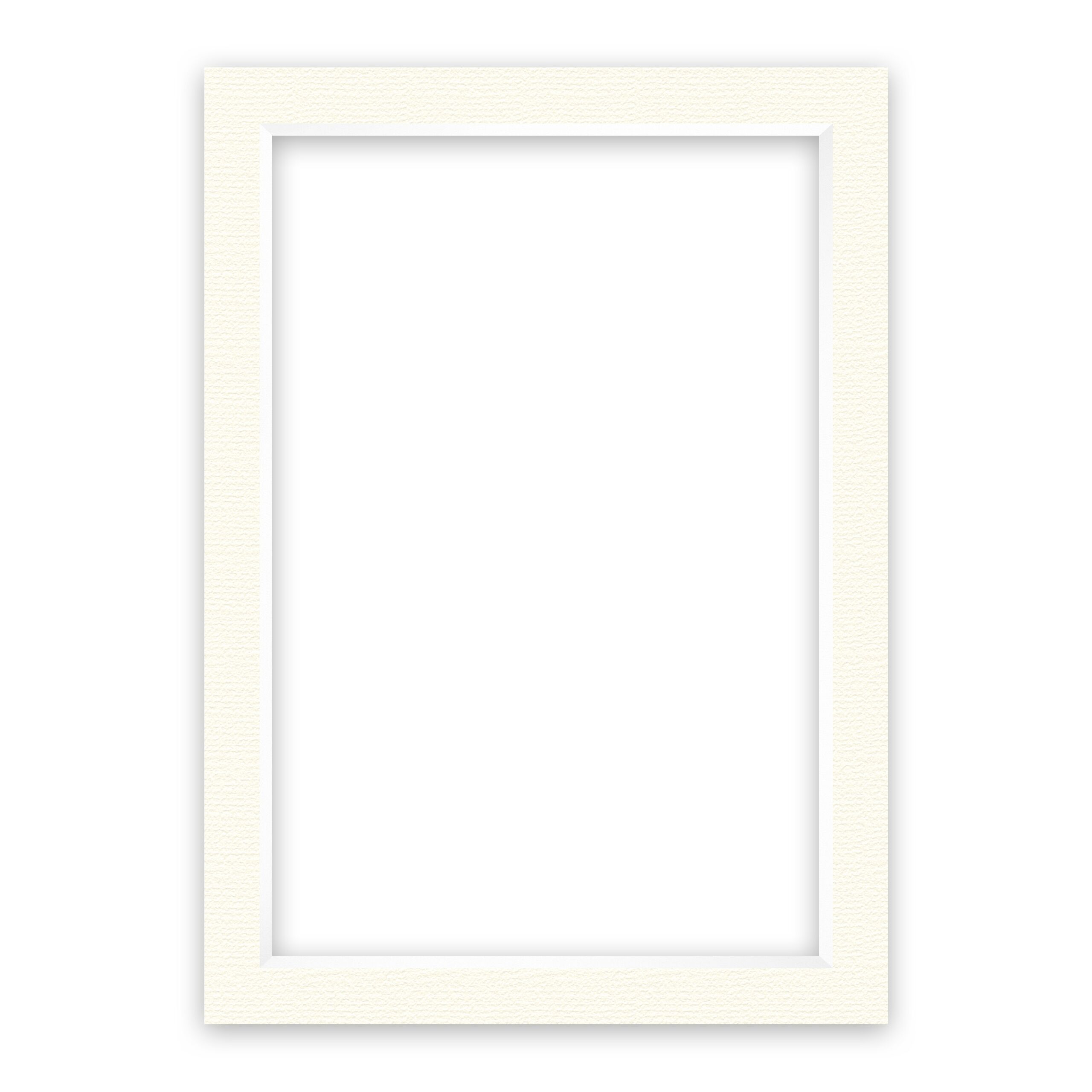nielsen Conservation Passepartout 2,2 mm, Außenformat 50x70 cm für Bilder 40x60 cm, Cremeweiß mit Struktur