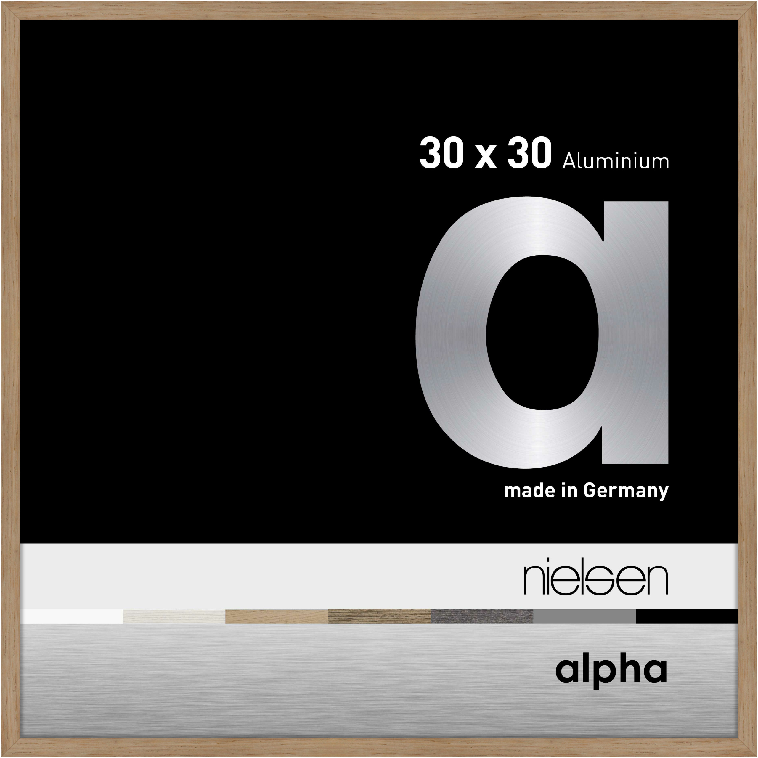 nielsen Aluminium Bilderrahmen Alpha, 30x30 cm, Eiche