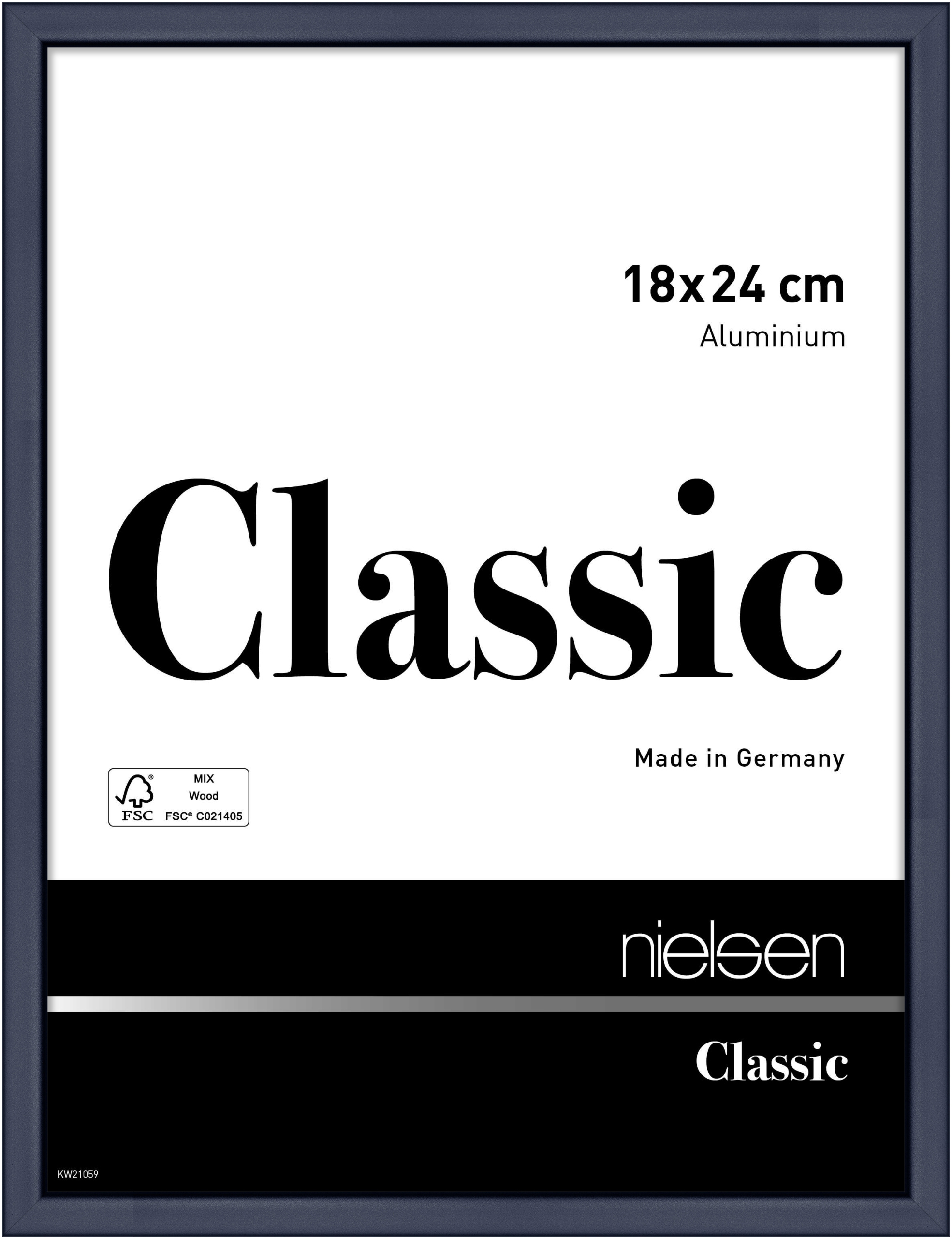 nielsen Aluminium Bilderrahmen Classic, 18x24 cm, Blu
