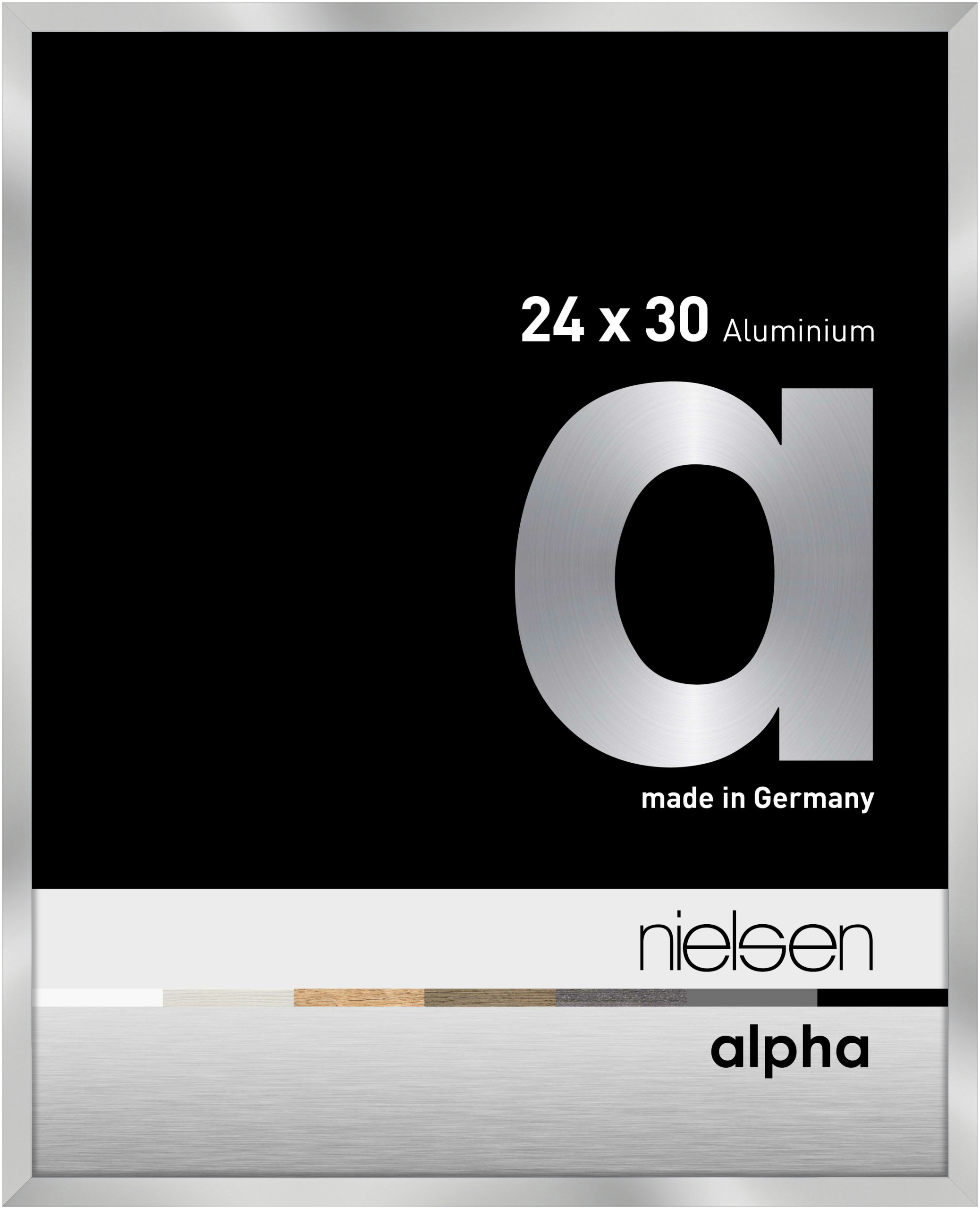 nielsen Aluminium Bilderrahmen Alpha, 24x30 cm, Silber