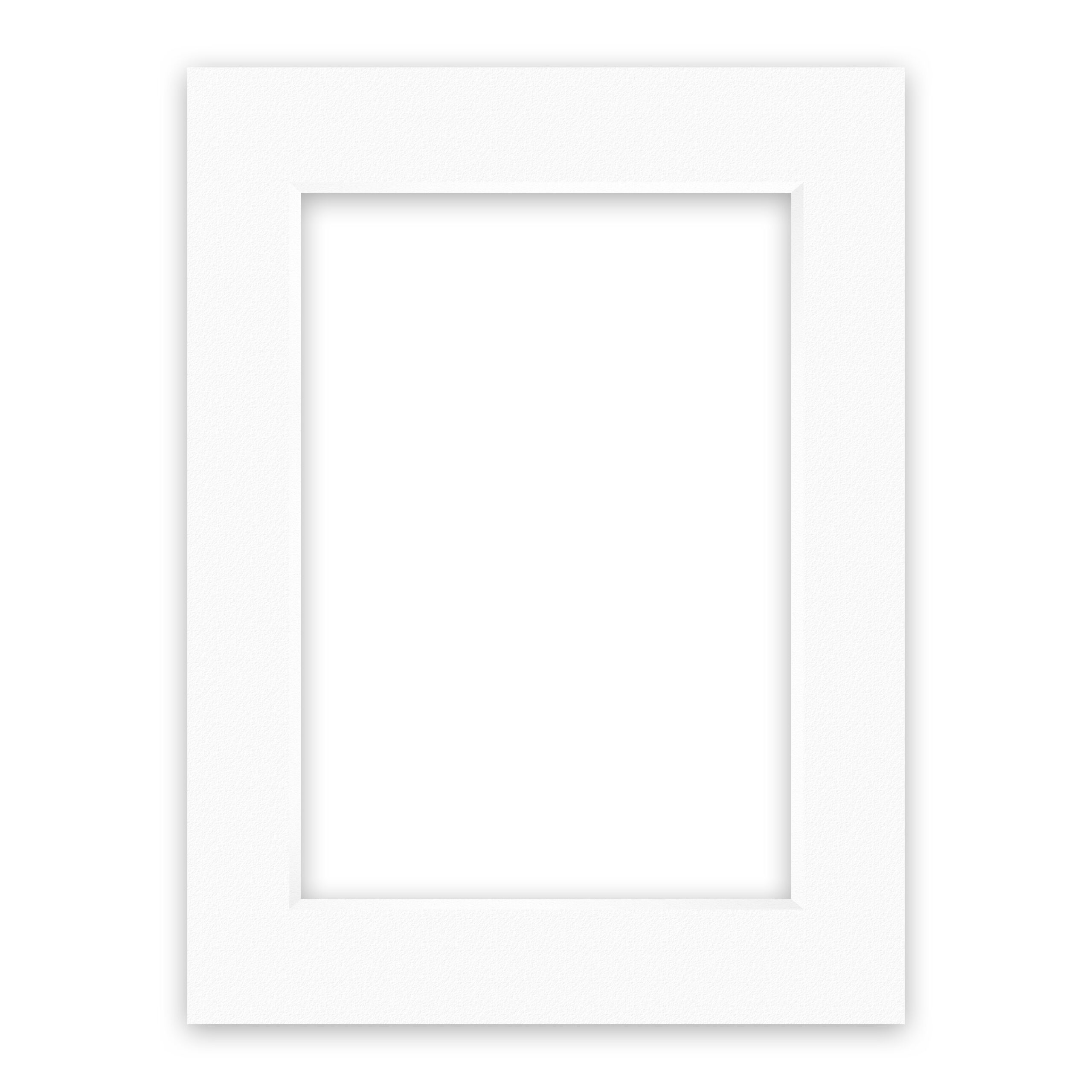 nielsen Conservation Passepartout 2,2 mm, Außenformat 30x40 cm für Bilder DIN A4, Reinweiß glatt