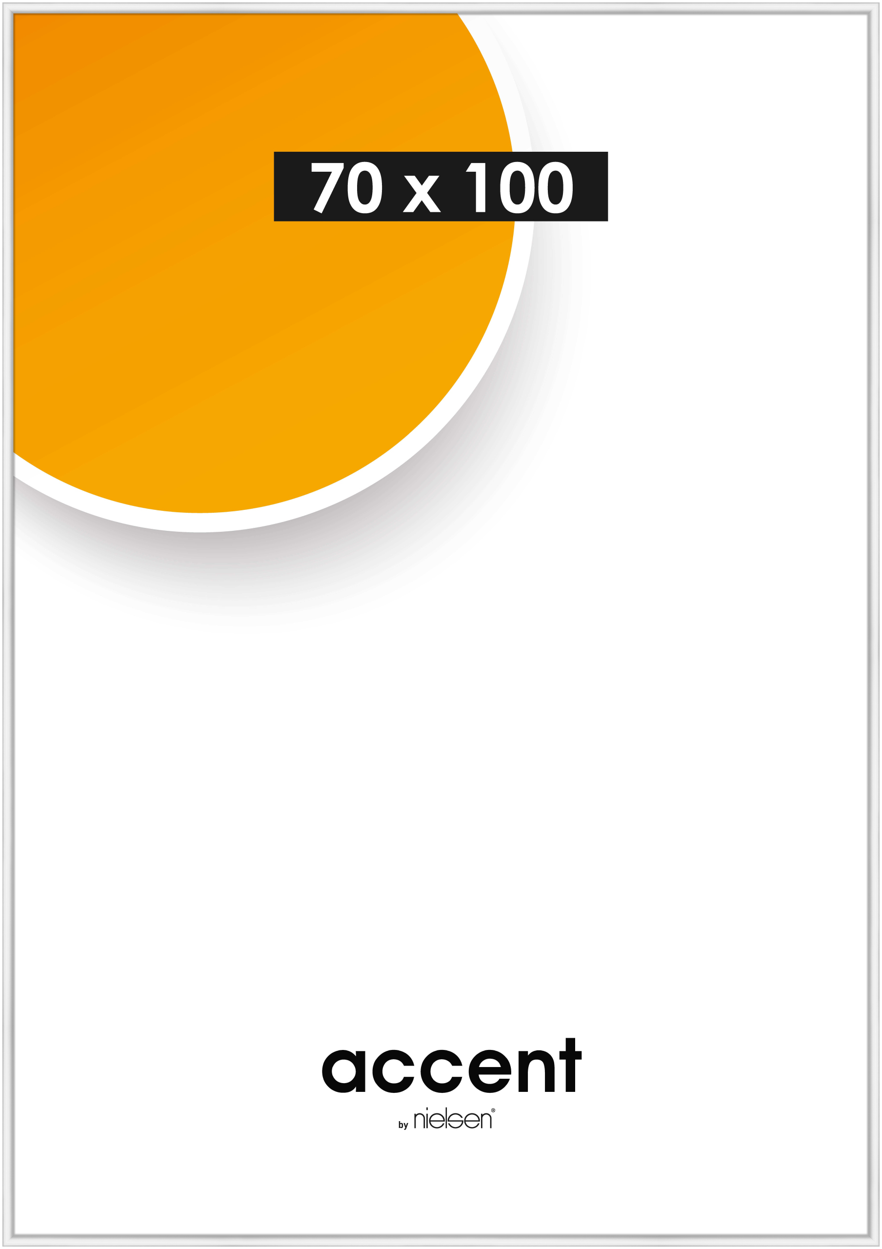 accent by nielsen Kunststoff Bilderrahmen Colorado Uni, 70x100 cm, Weiß