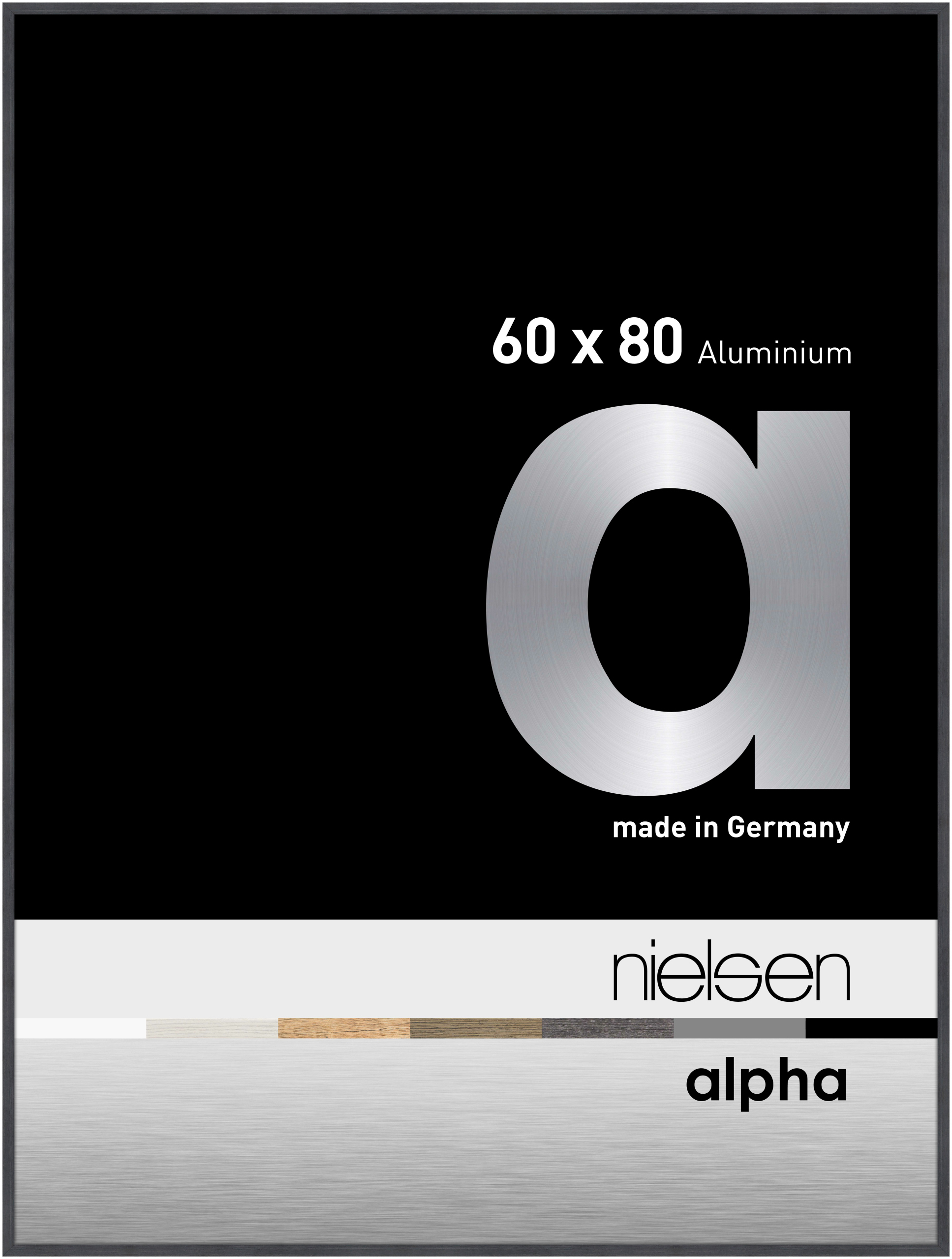nielsen Aluminium Bilderrahmen Alpha, 60x80 cm, Grau