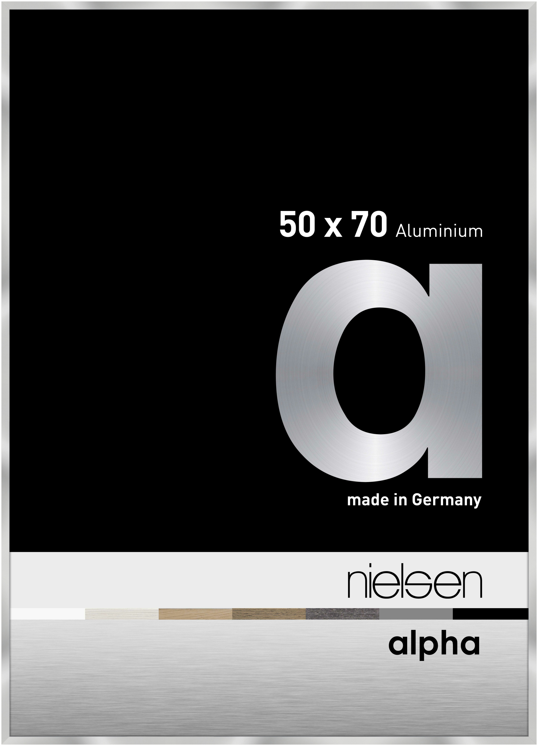 nielsen Aluminium Bilderrahmen Alpha, 50x70 cm, Silber