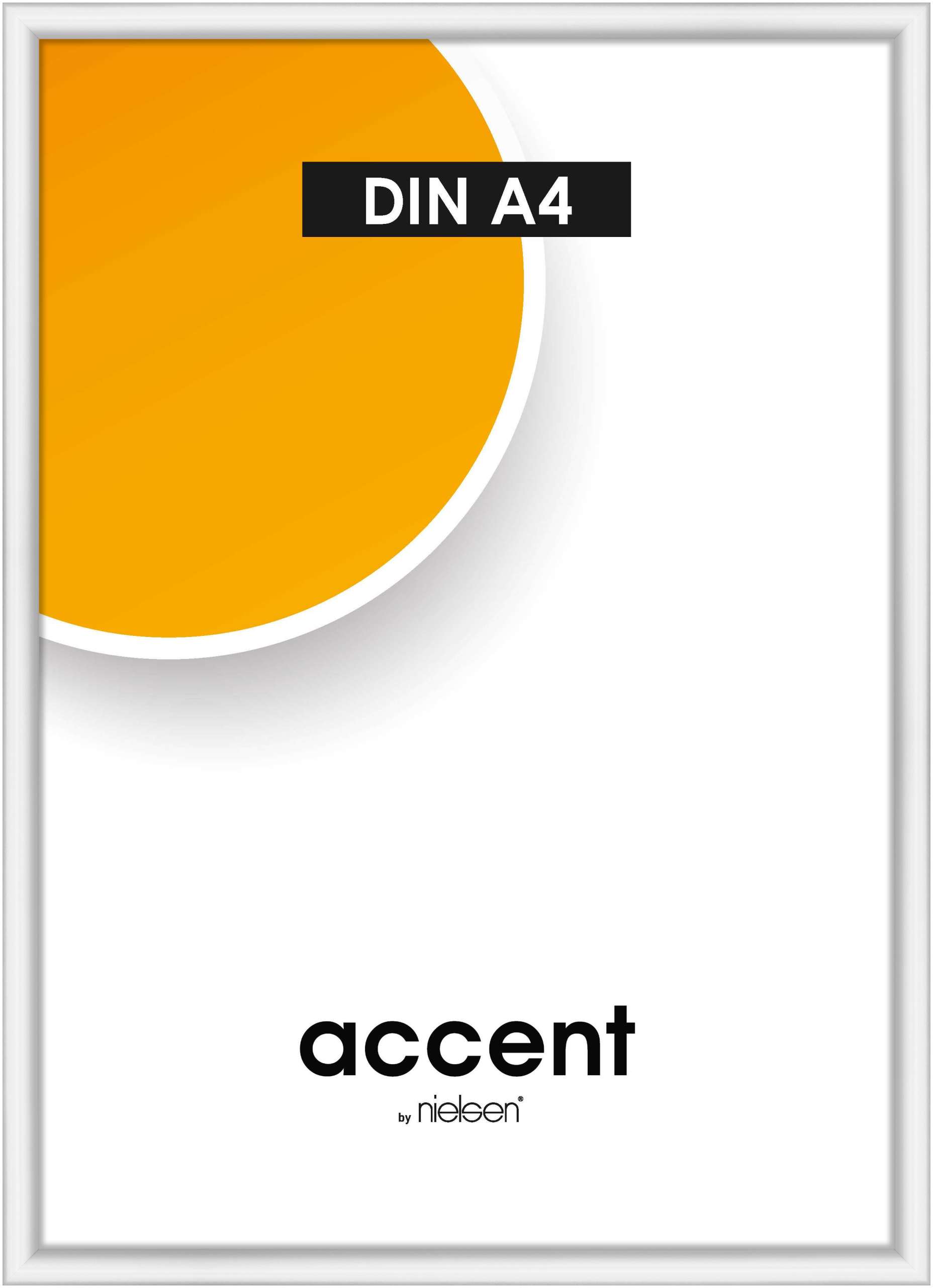 accent by nielsen Kunststoff Bilderrahmen Colorado Uni, 21x29,7 cm (A4), Weiß