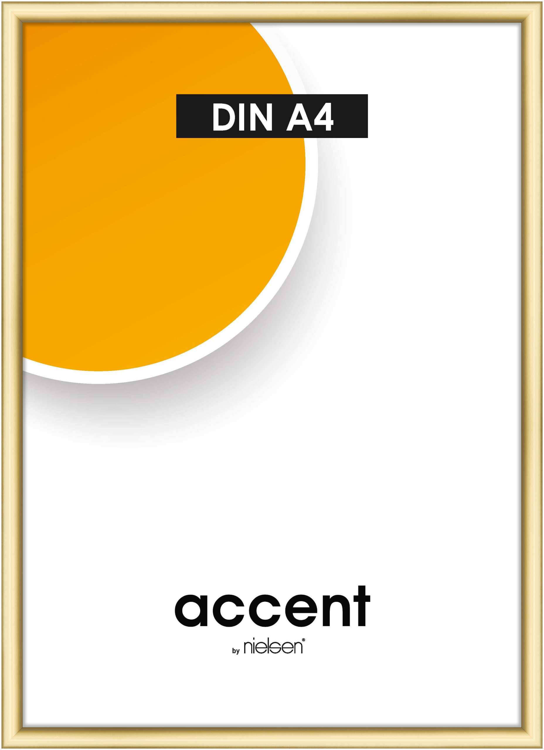 accent by nielsen Kunststoff Bilderrahmen Colorado Uni, 21x29,7 cm (A4), Gold