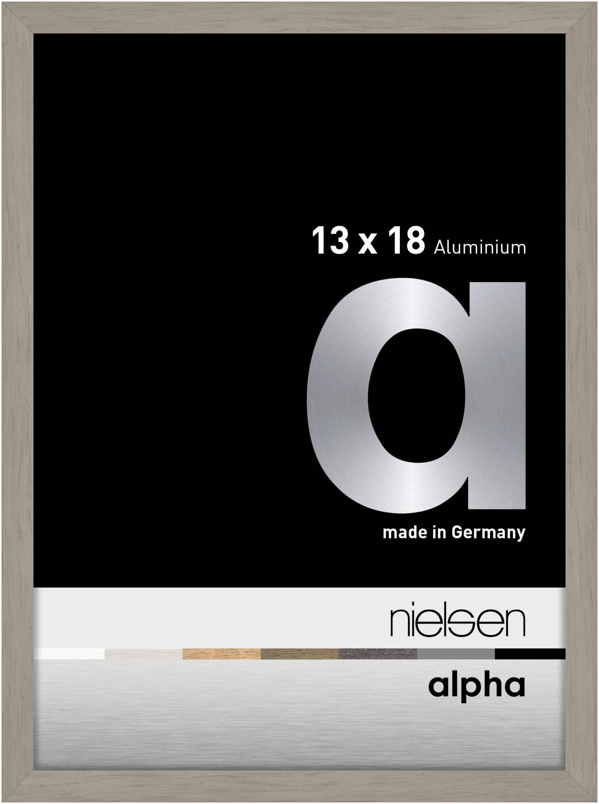 nielsen Aluminium Bilderrahmen Alpha, 13x18 cm, hellgrau