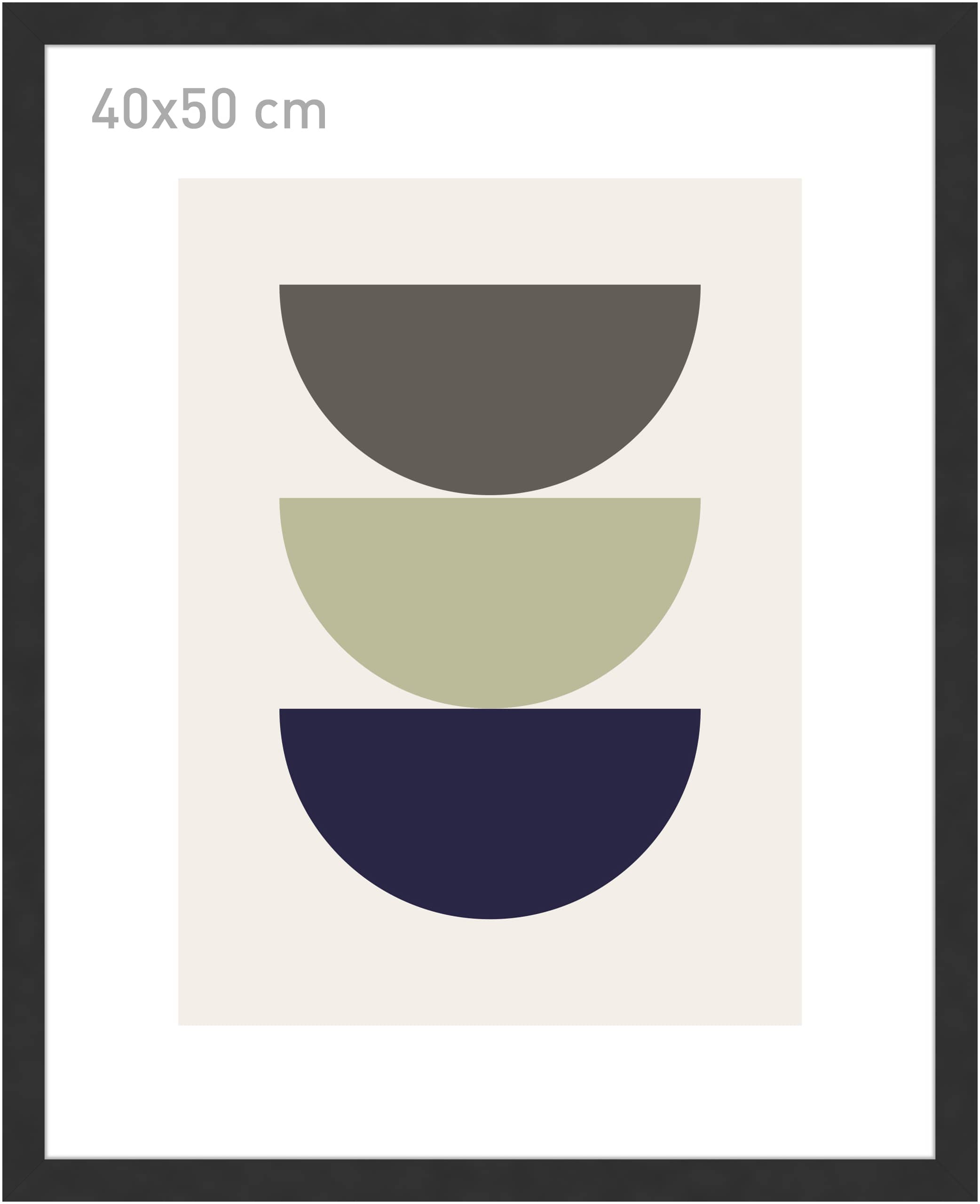 accent by nielsen Holz Bilderrahmen Velino, Schwarz, 40 x 50 cm