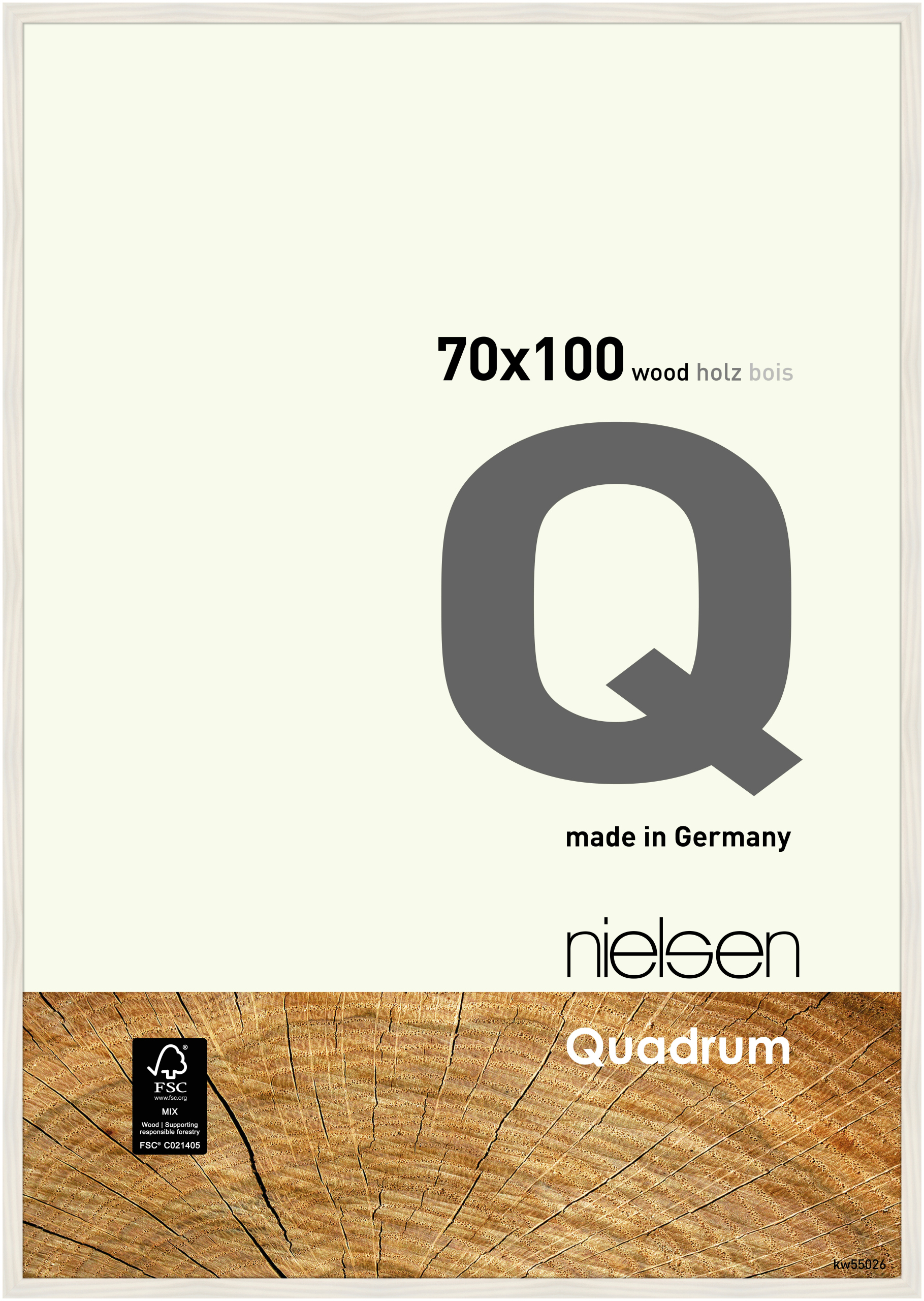 nielsen Holz Bilderrahmen Quadrum, 70x100 cm, Weiß
