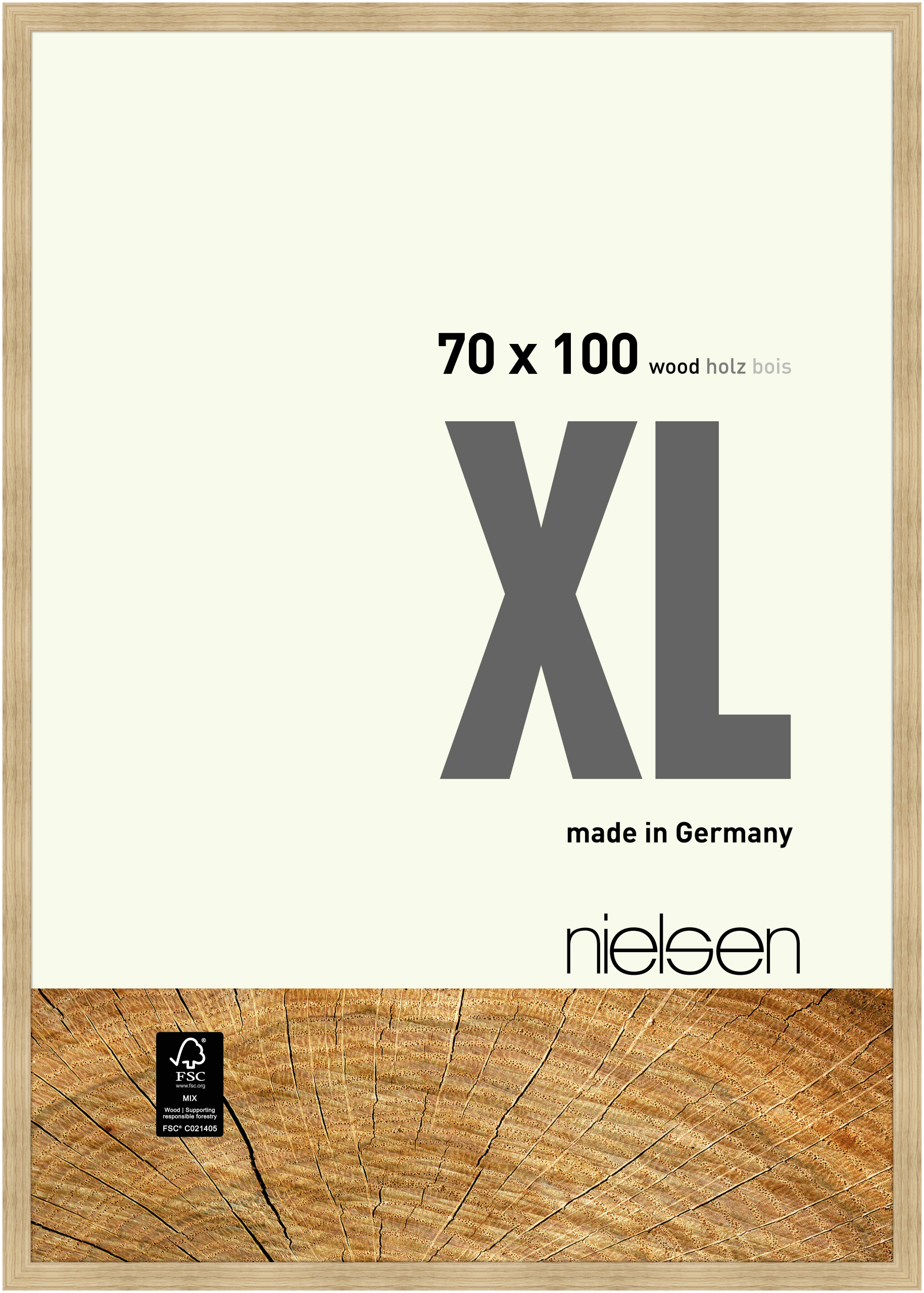 nielsen Holz Bilderrahmen XL, 70x100 cm, Eiche