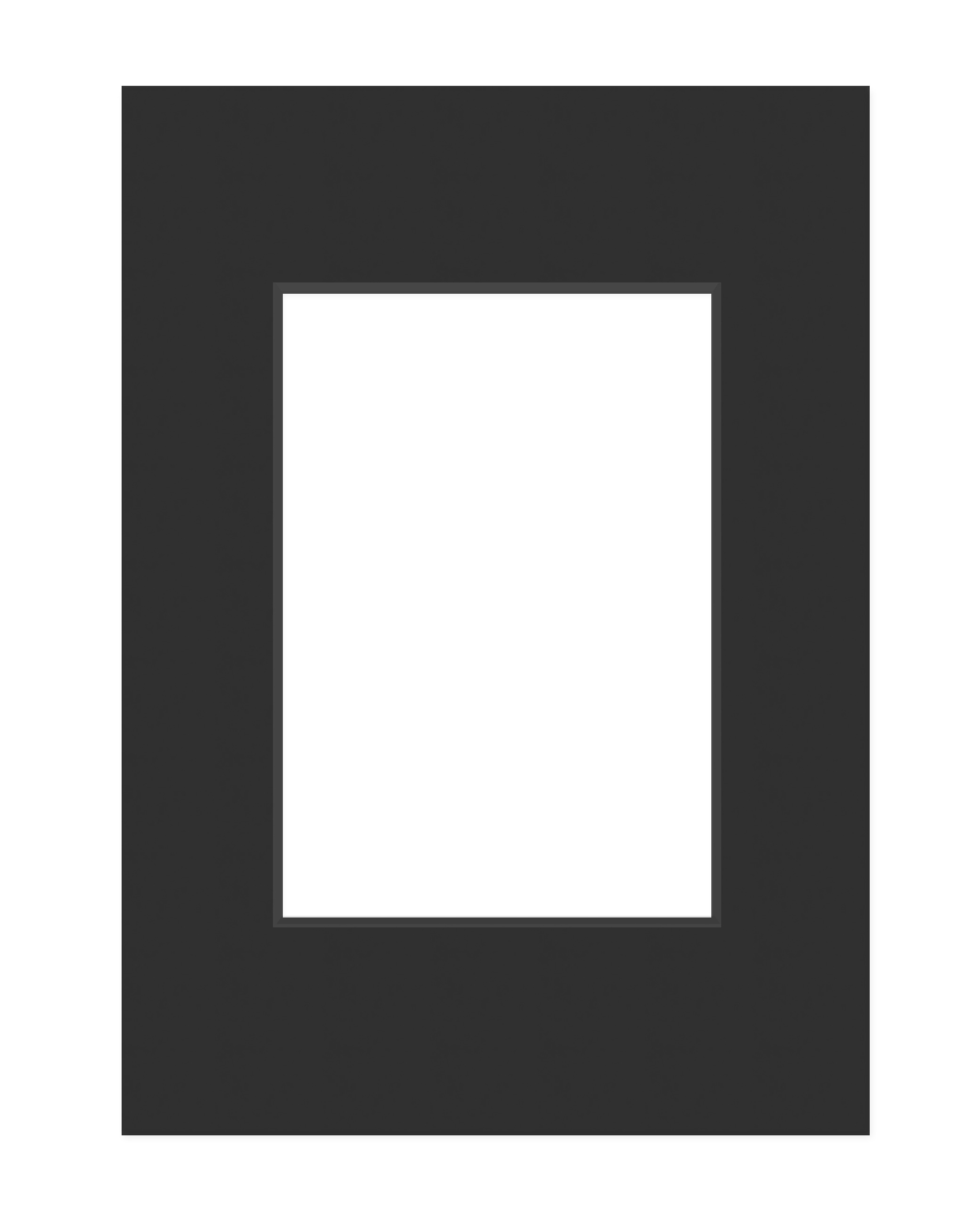 DEHA Design Passepartout 21x29,7 cm (DIN A4) für Bilder im Format 13x18 cm, Schwarz