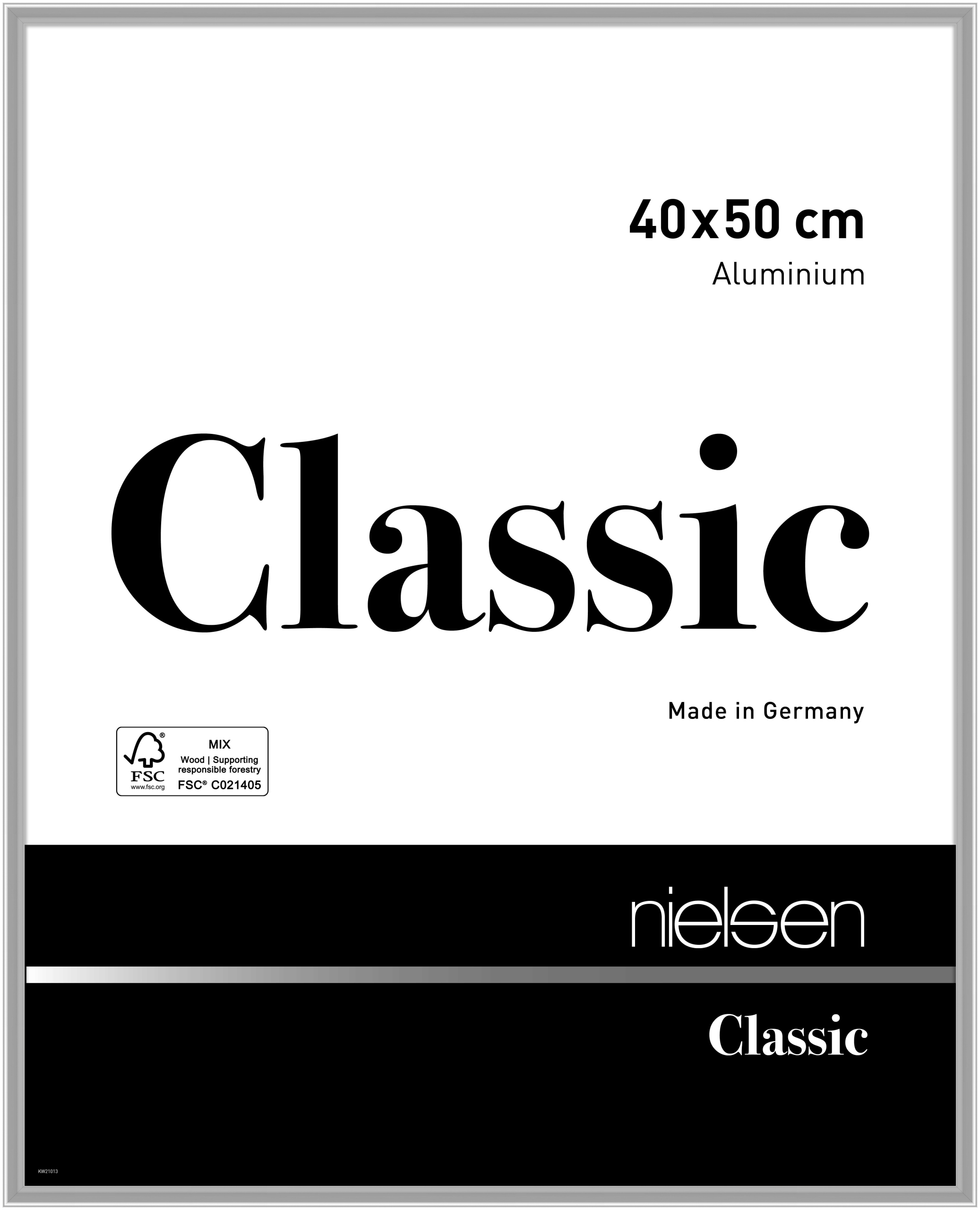 nielsen Aluminium Bilderrahmen Classic, 40x50 cm, Silber