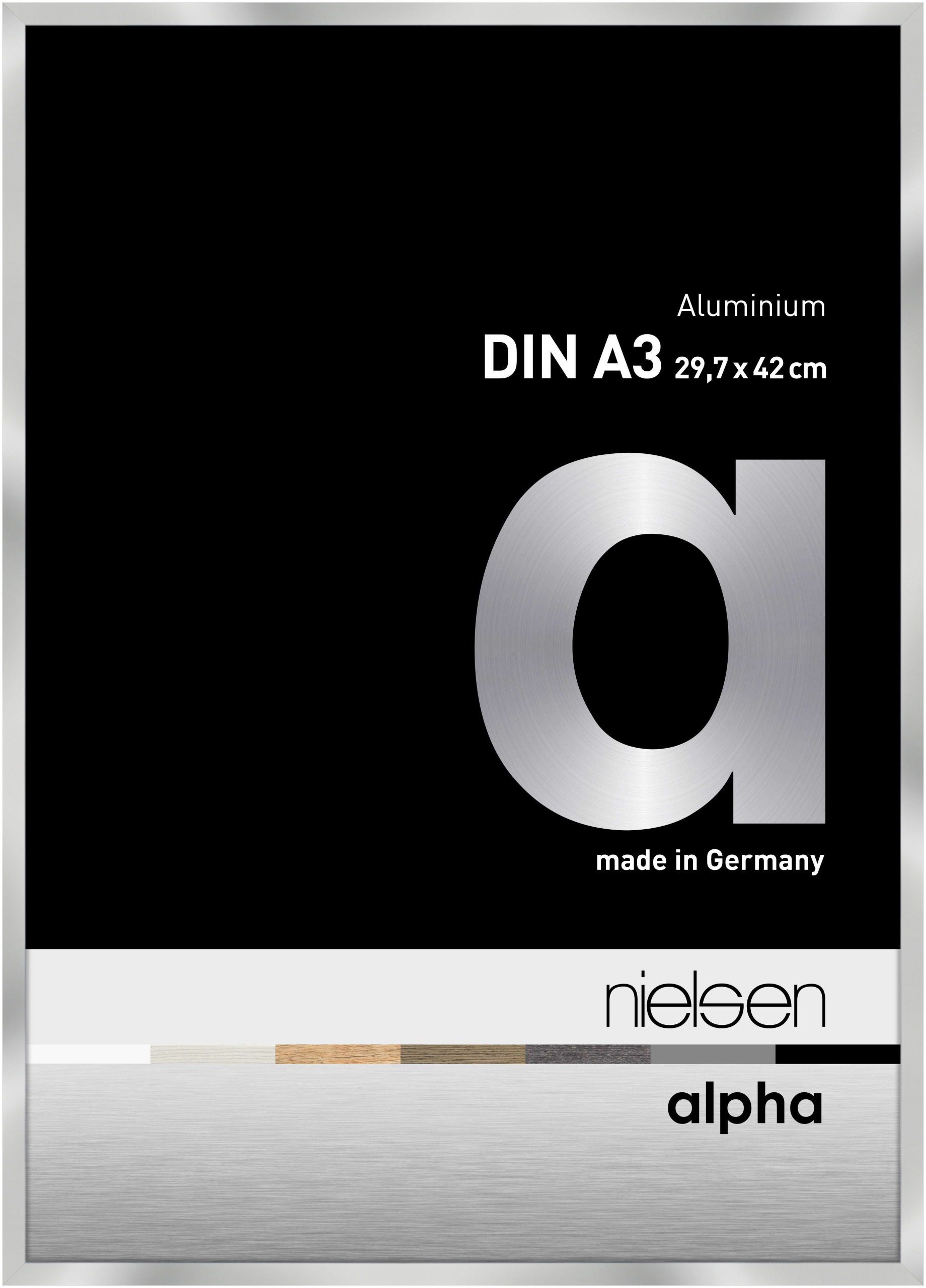 nielsen Aluminium Bilderrahmen Alpha, 29,7x42 cm (A3), Silber