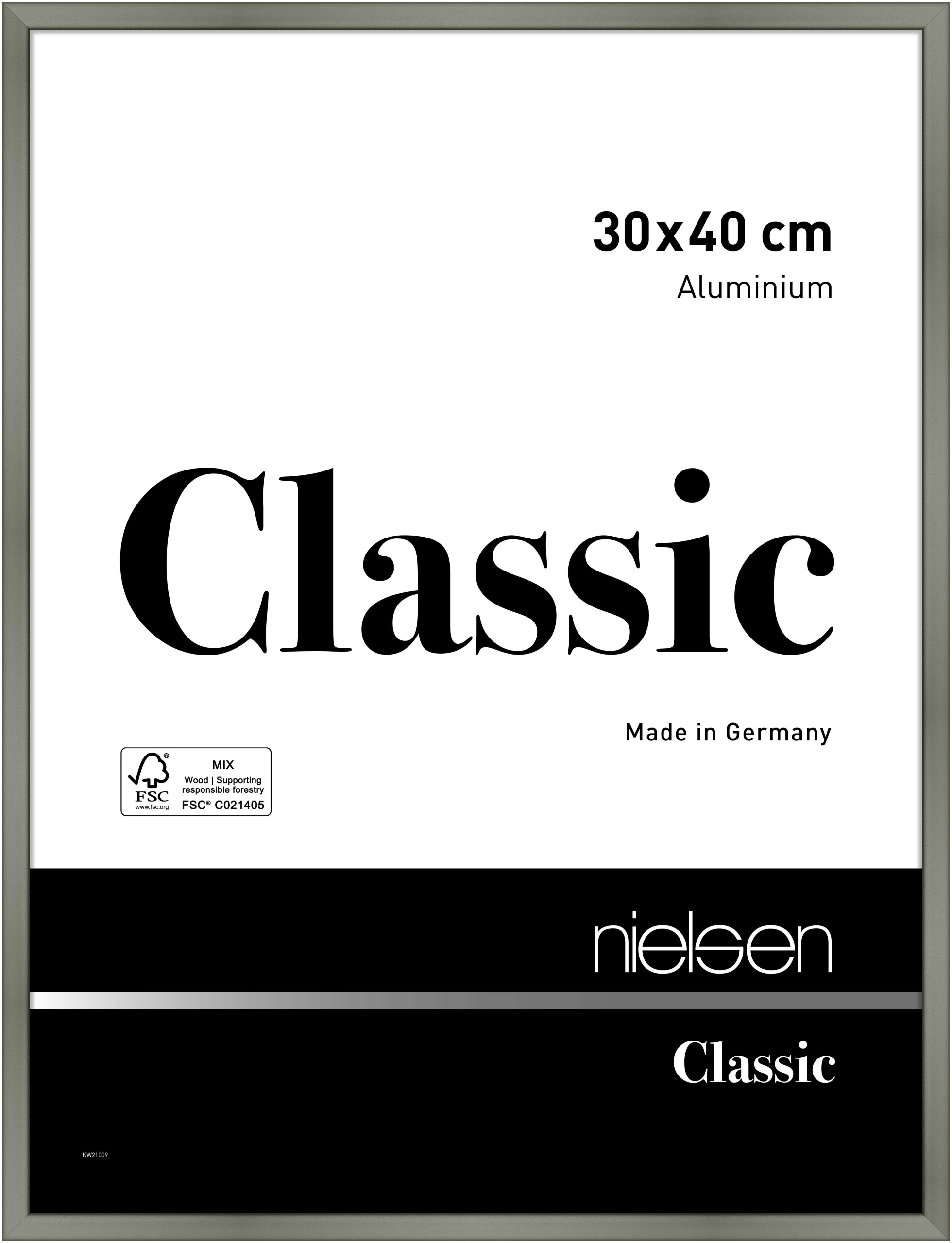 nielsen Aluminium Bilderrahmen Classic, 30x40 cm, Platin