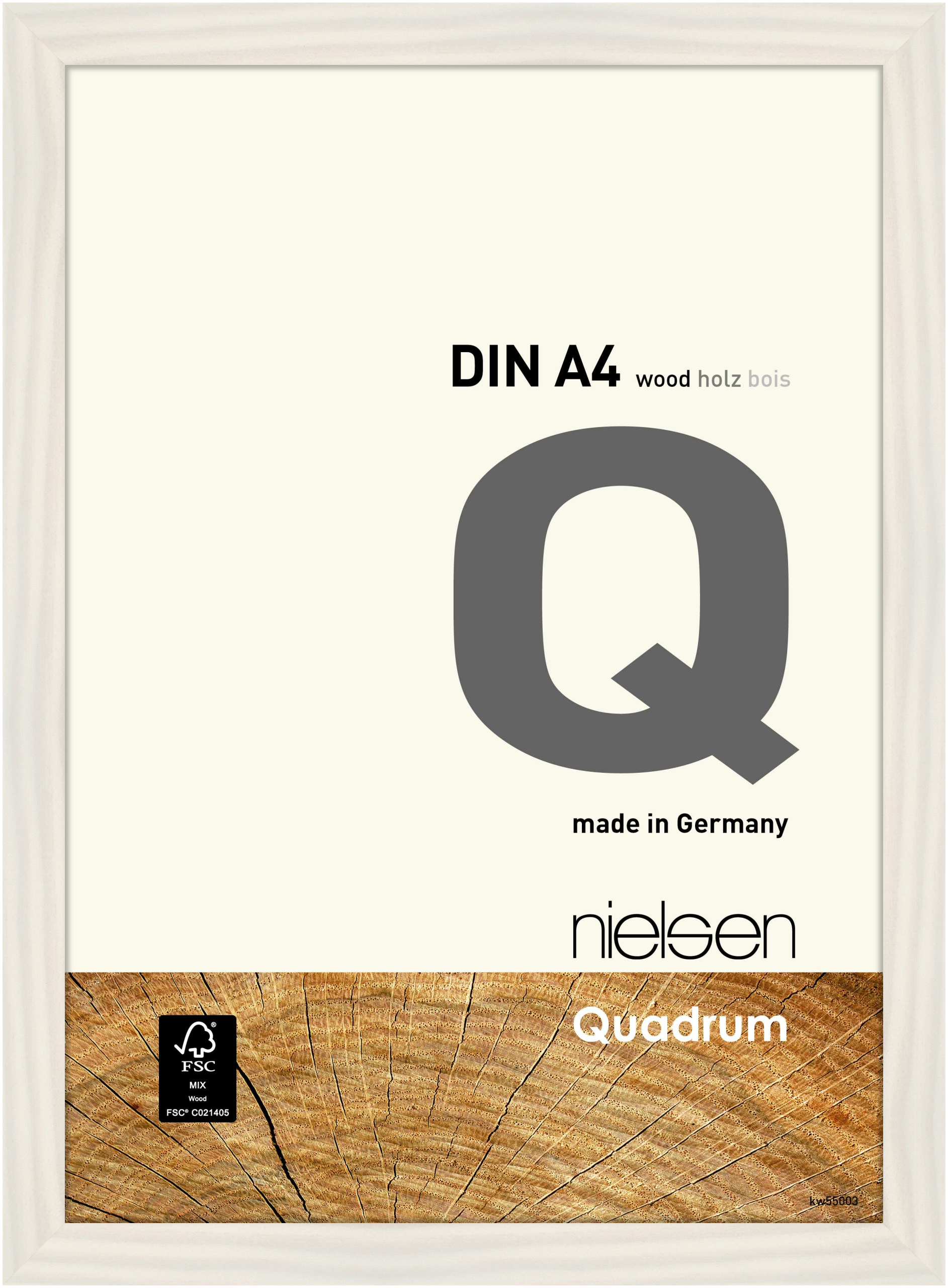 nielsen Holz Bilderrahmen Quadrum, 21x29,7 cm (A4), Weiß