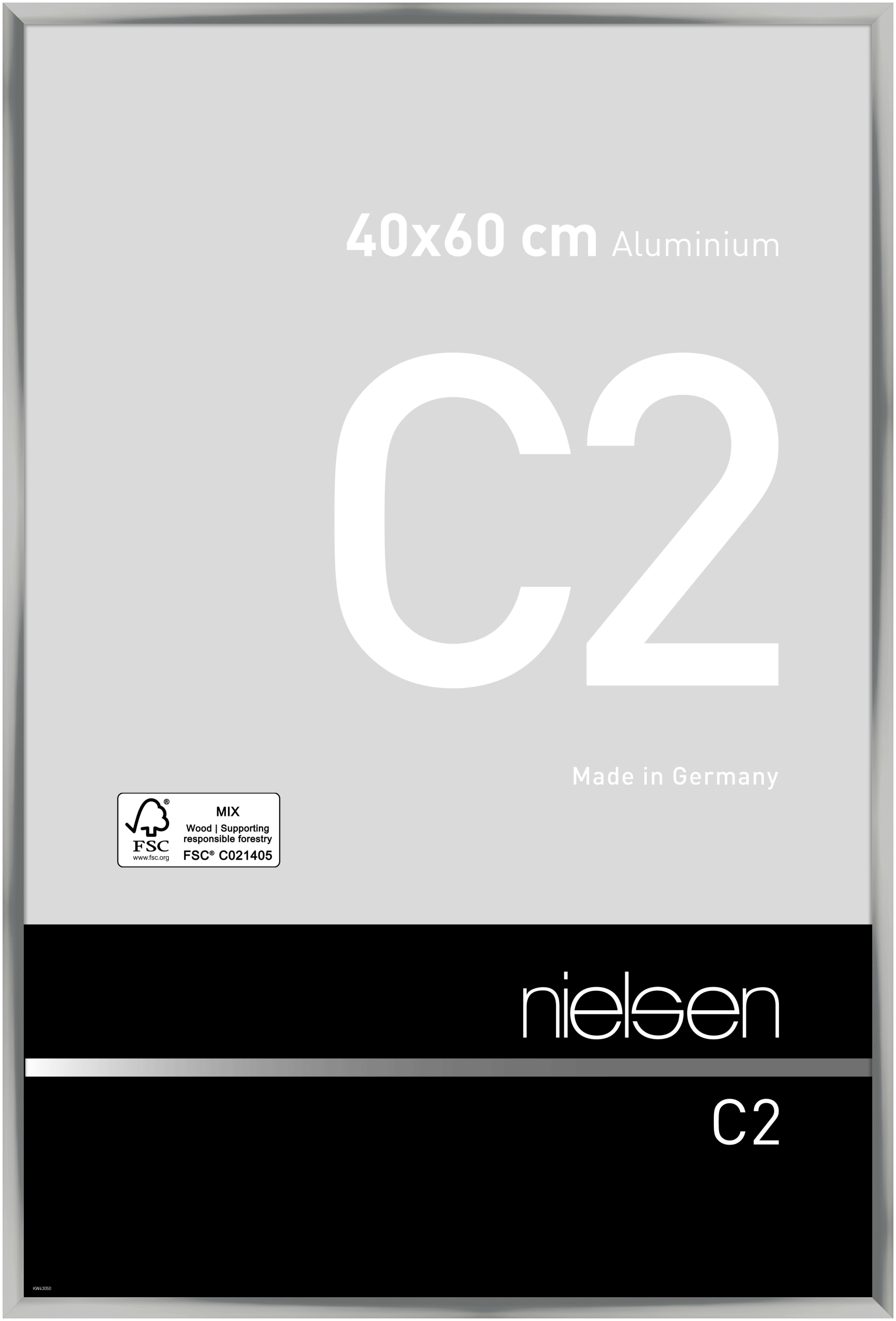 nielsen Aluminium Bilderrahmen C2, 40x60 cm, Silber