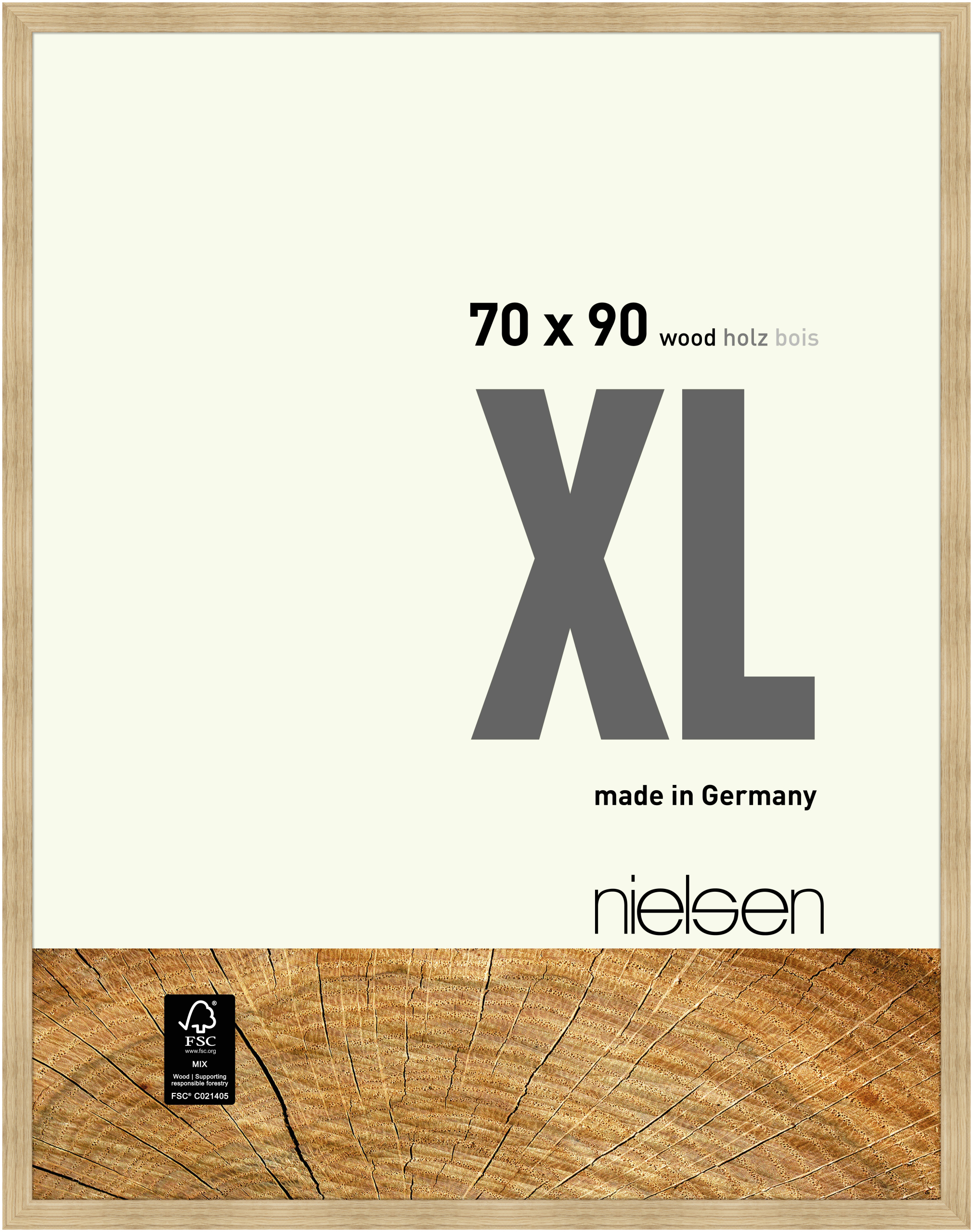 nielsen Holz Bilderrahmen XL, 70x90 cm, Eiche