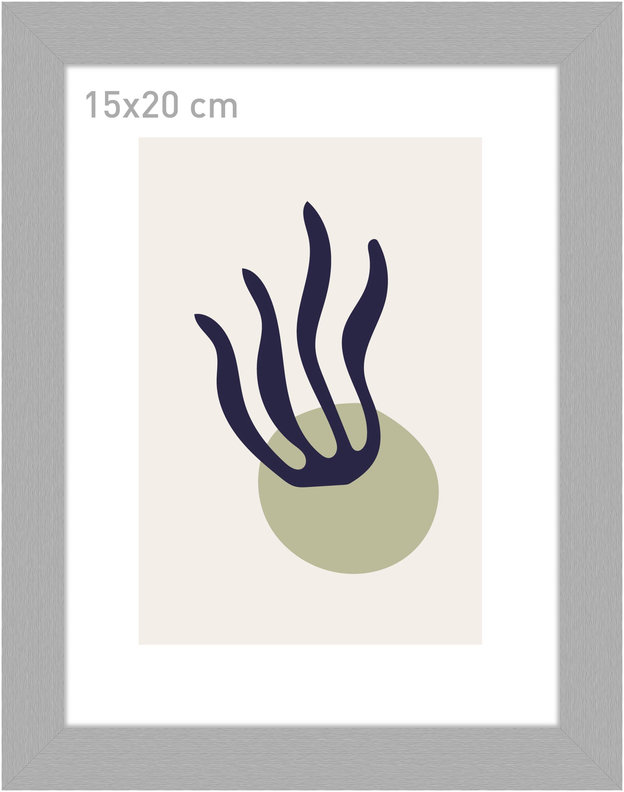 accent by nielsen Holz Bilderrahmen Velino, Silber, 15 x 20 cm