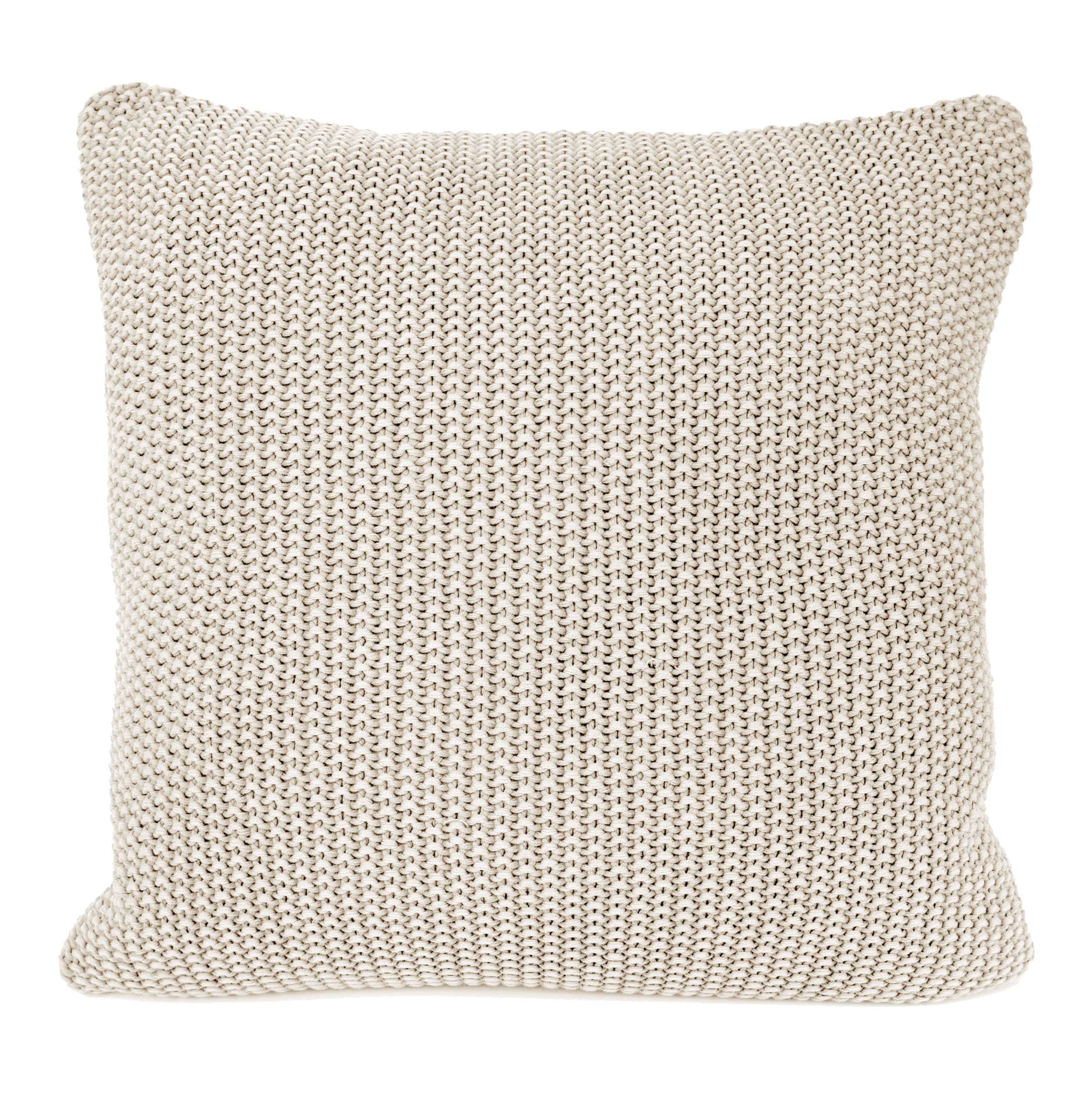 nielsen HOME Kissen Nika gestrickt,50x50cm,CremeWeiß(Farbeffekt),100% Baumwolle,Strick,OEKO-TEX Standard 100,Füllkissen