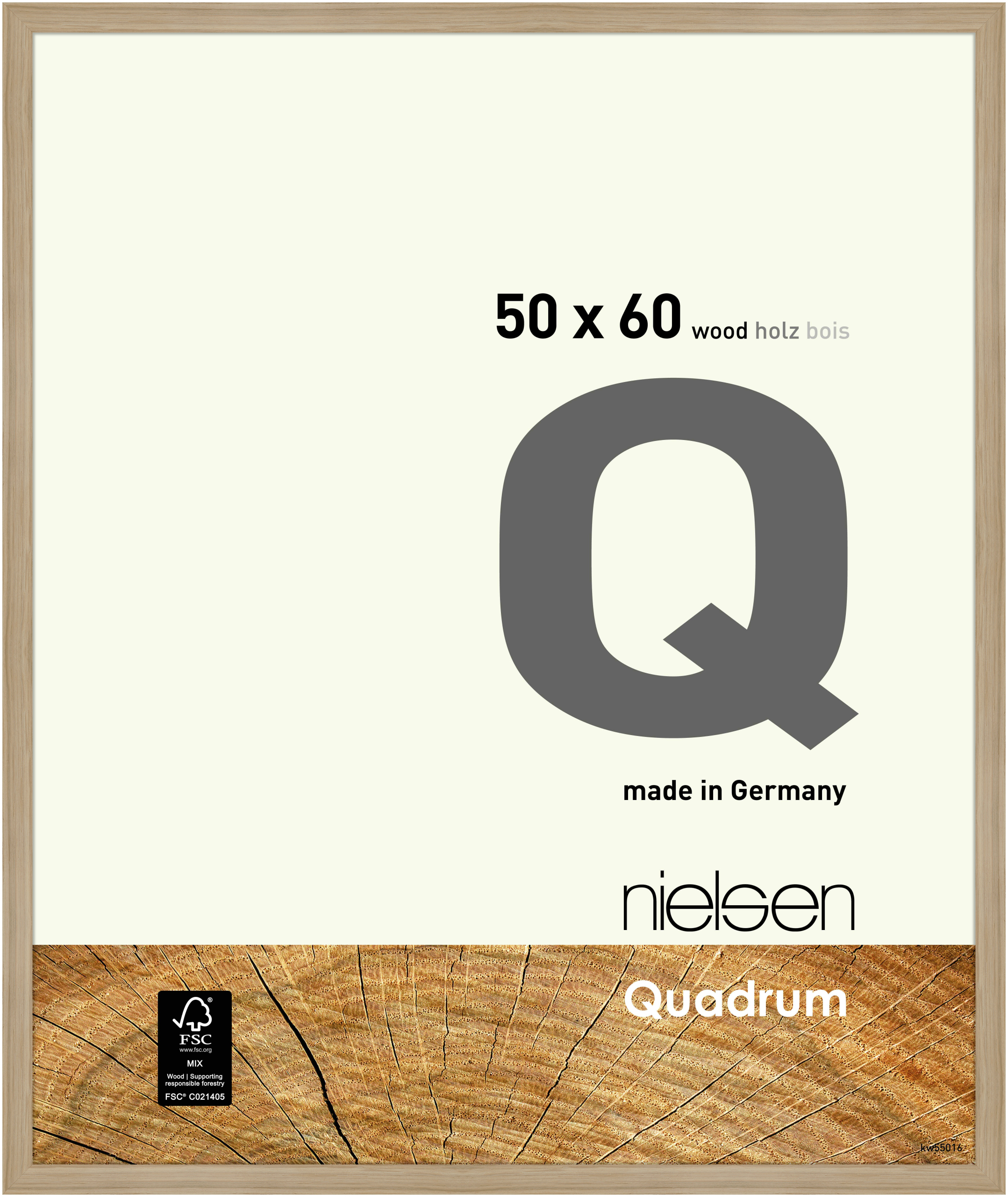nielsen Holz Bilderrahmen Quadrum, 50x60 cm, Eiche Natur