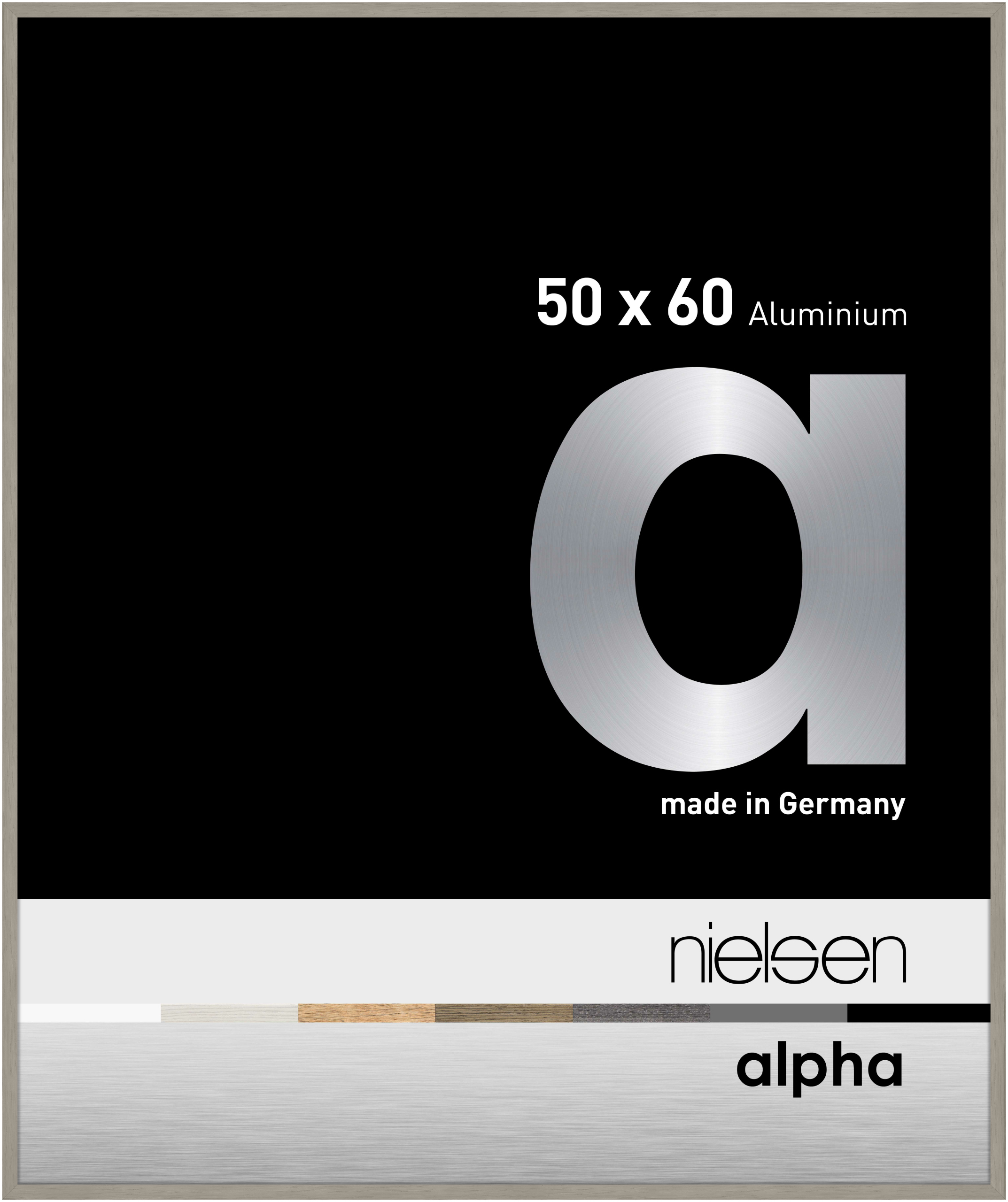 nielsen Aluminium Bilderrahmen Alpha, 50x60 cm, hellgrau