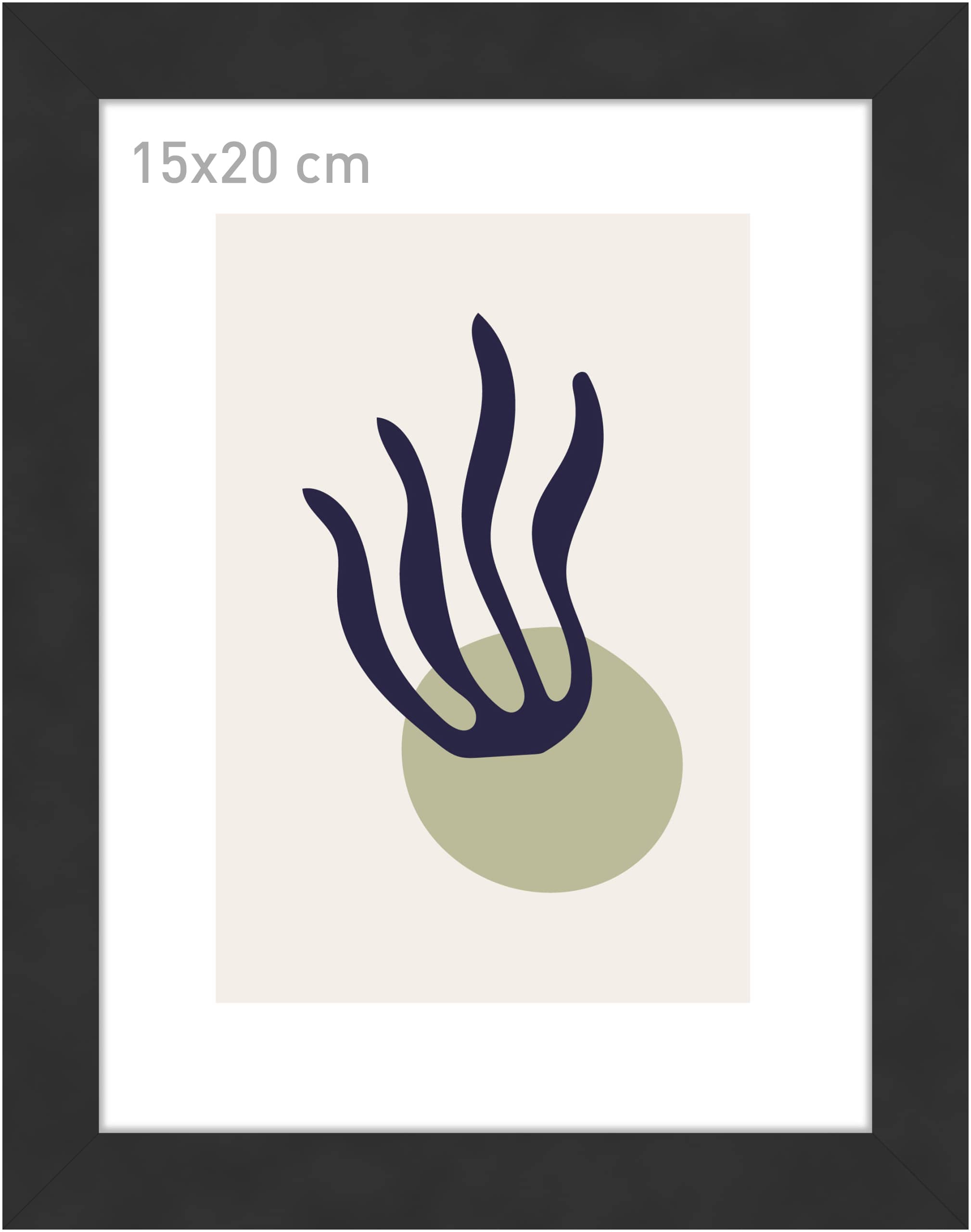 accent by nielsen Holz Bilderrahmen Velino, Schwarz, 15 x 20 cm