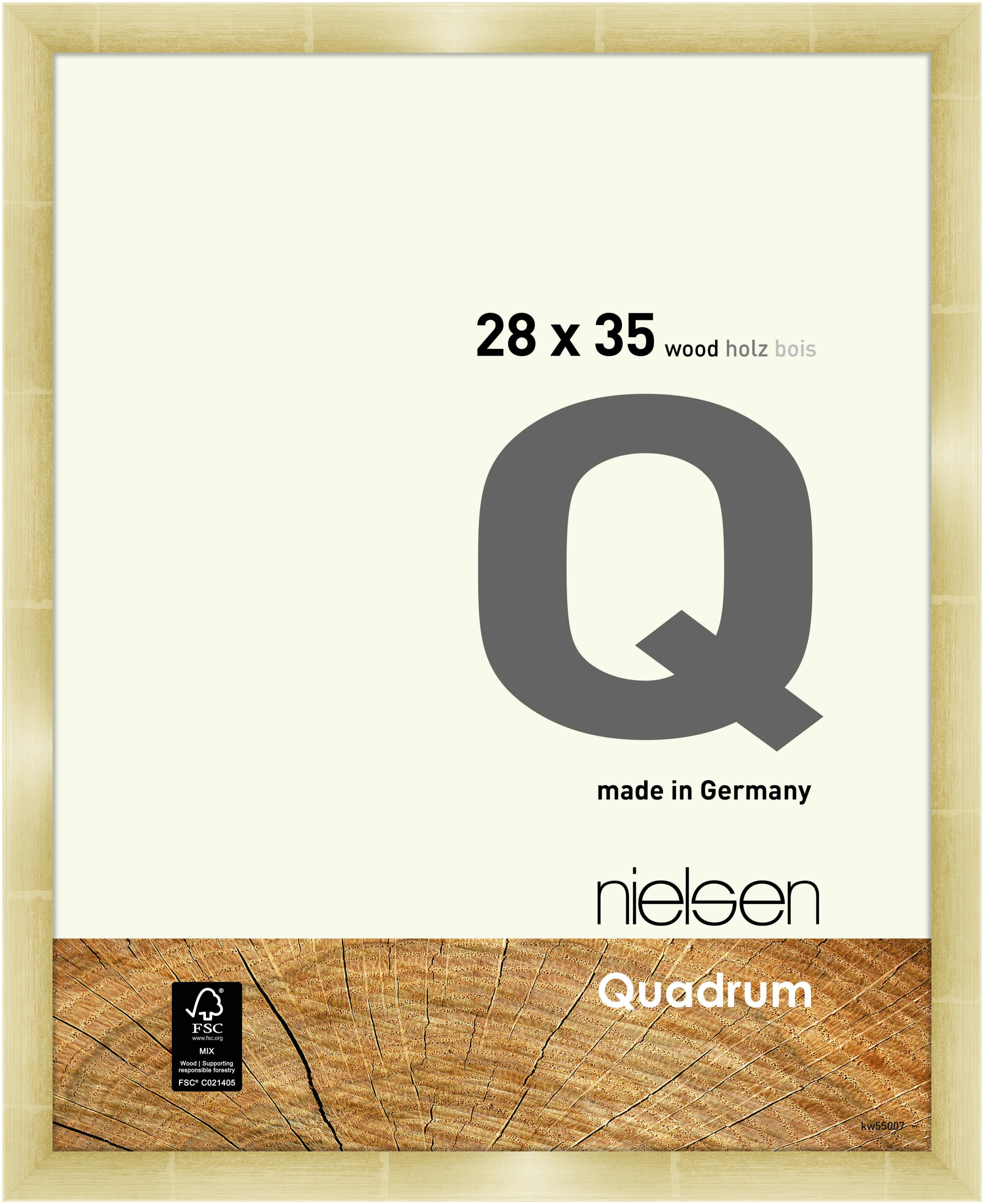 nielsen Holz Bilderrahmen Quadrum, 28x35 cm, Gold