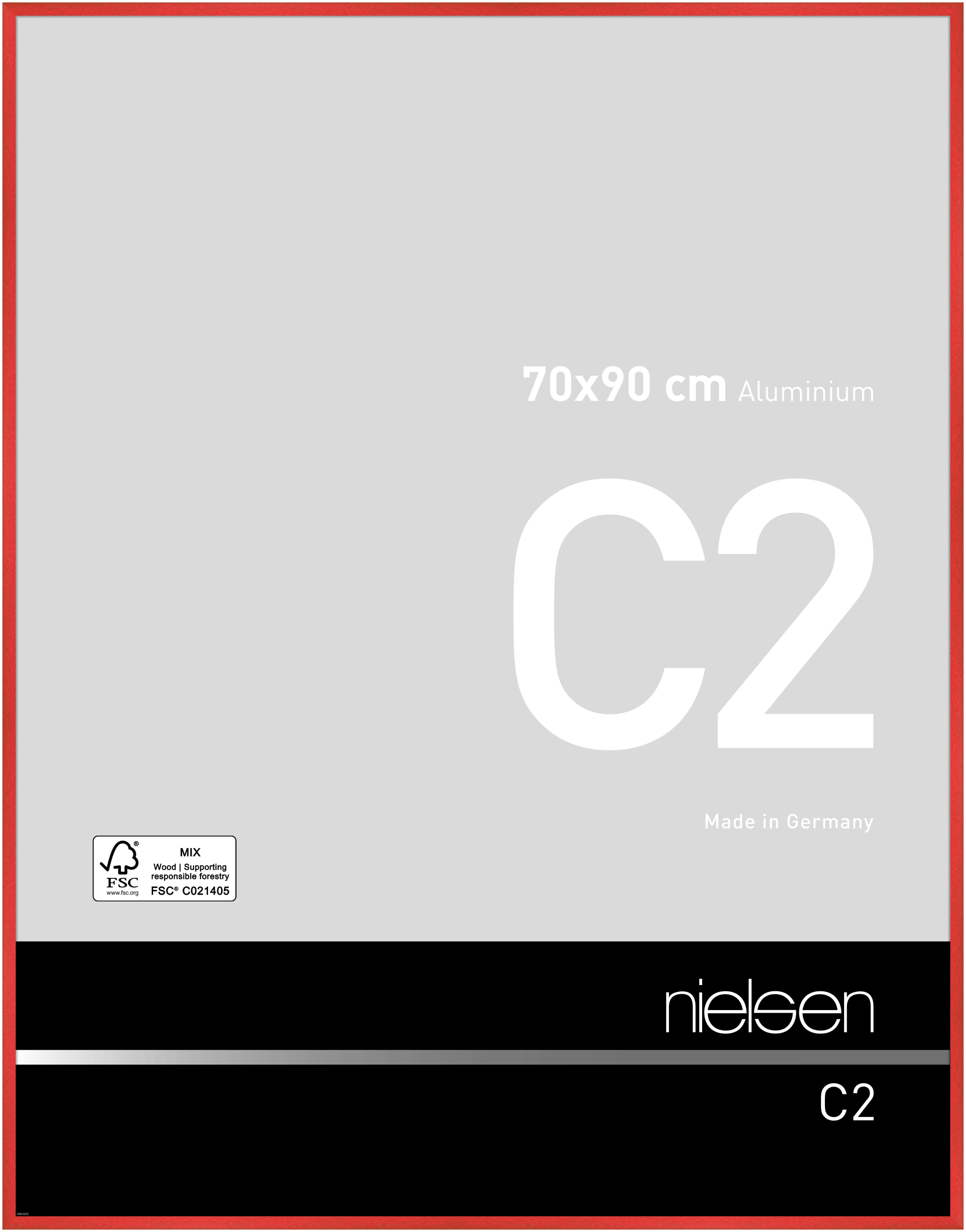 nielsen Aluminium Bilderrahmen C2, 70x90 cm, Tornado Rot