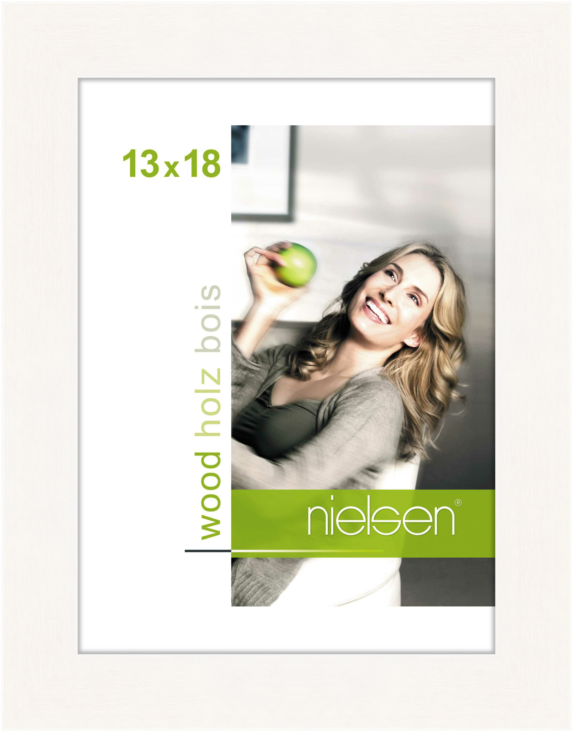 nielsen Holz Bilderrahmen Essential, 13x18 cm, Weiß