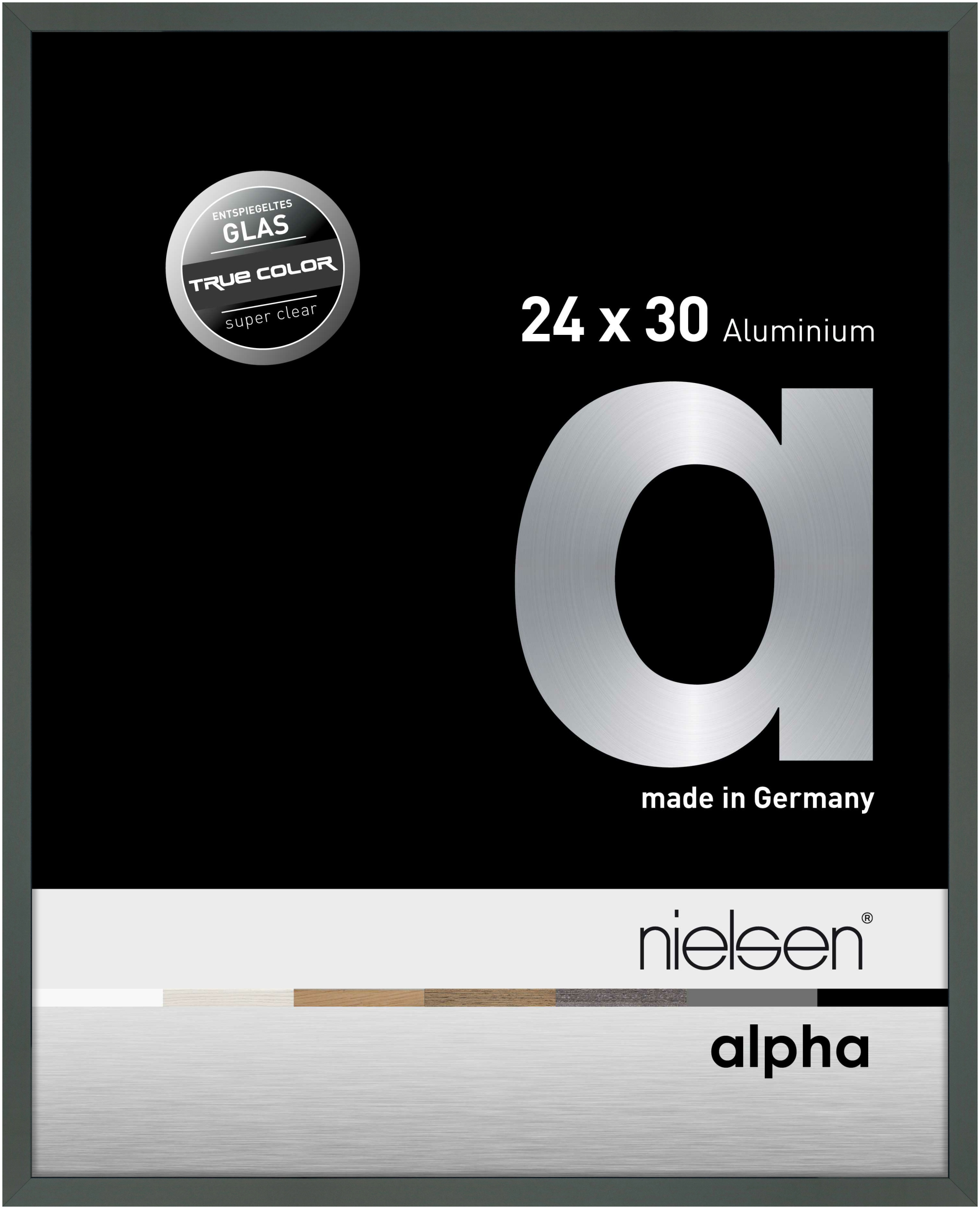 nielsen Aluminium Bilderrahmen Alpha True Color, 24x30 cm, Platin