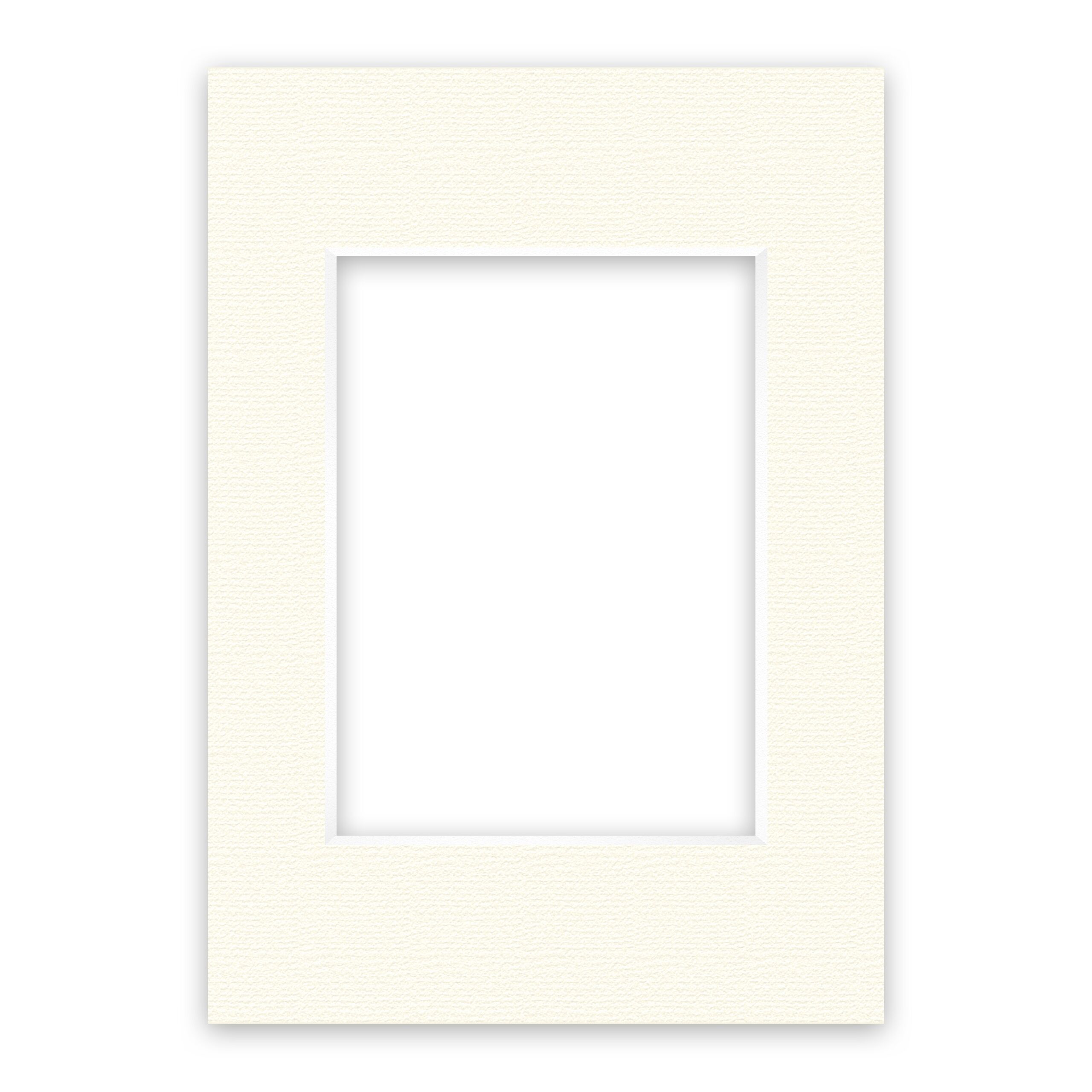 nielsen Conservation Passepartout 2,2 mm, Außenformat 21x29,7 cm (DIN A4) für Bilder 13x18 cm, Cremeweiß mit Struktur