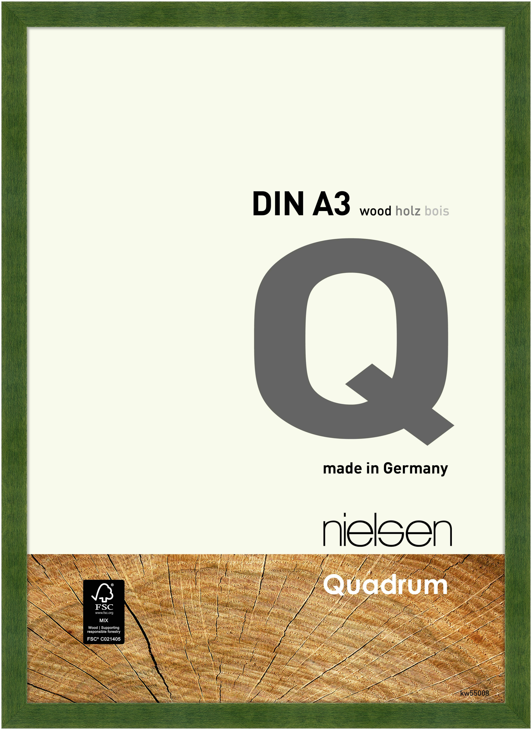 nielsen Holz Bilderrahmen Quadrum, 29,7x42 cm (A3), Grün