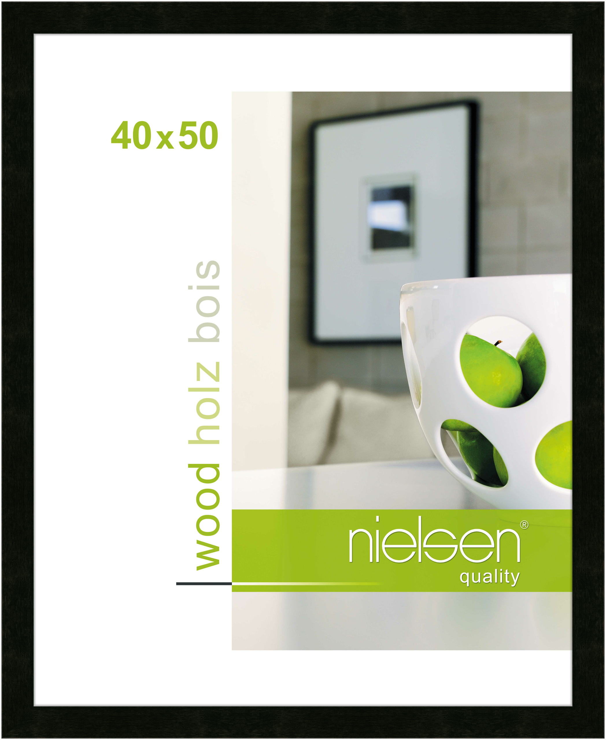 nielsen Holz Bilderrahmen Essential, 40x50 cm, Schwarz